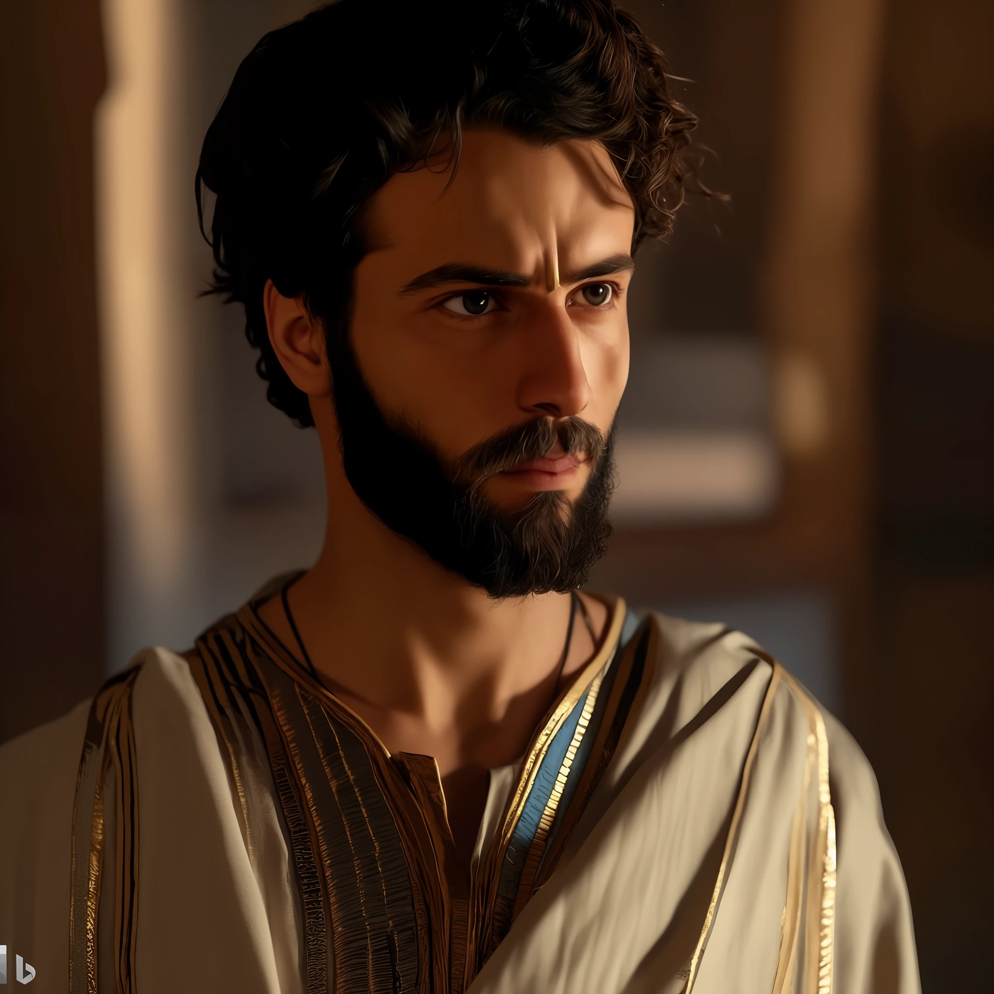 homem arafed com barba e barba em um manto, prince of egypt, photo of ghost of anubis, Raphael Lecoste, Bonito, homem bonito, handsome prince of persia, jason momoa as assyrian, ossos como, ator, Imagem promocional, homem bonito, Filme ainda de Duna 2020, brown skin man egyptian prince