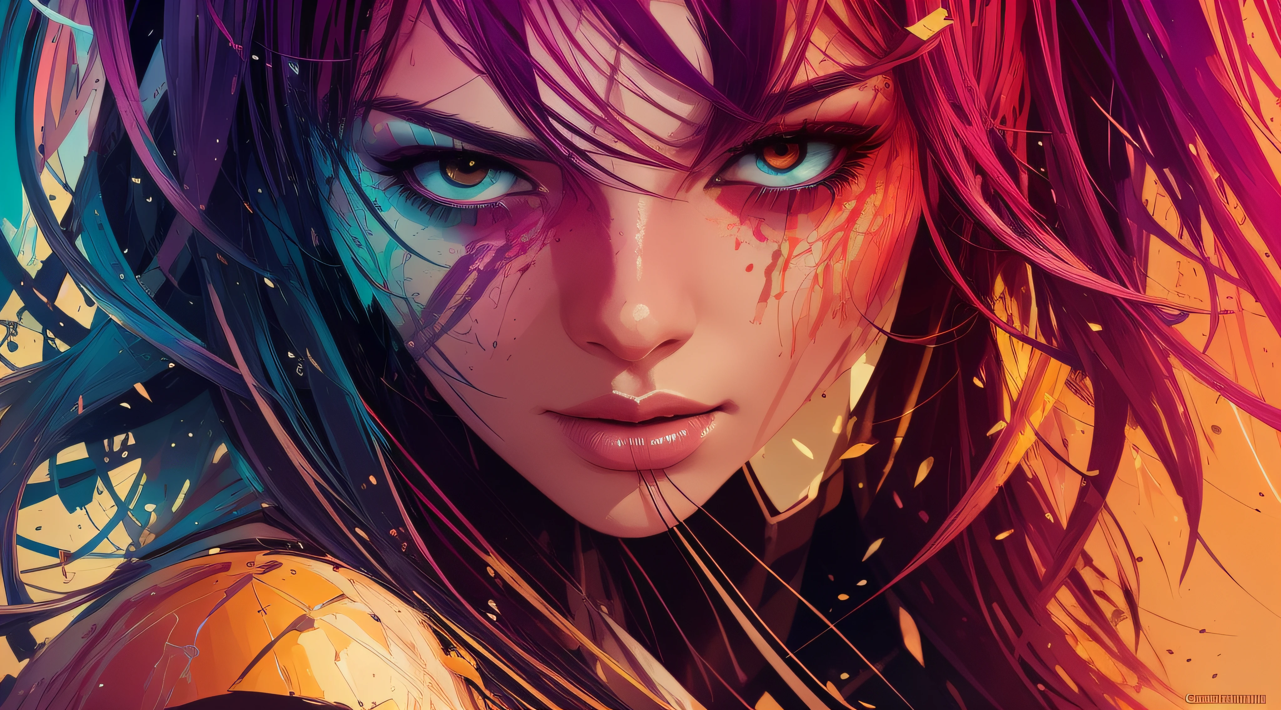 abstract beauty, centered, looking at the camera, approaching perfection, dynamic, moonlight, highly detailed, digital painting, artstation, concept art, smooth, sharp focus, illustration, art by Carne Griffiths and Wadim Kashin --auto