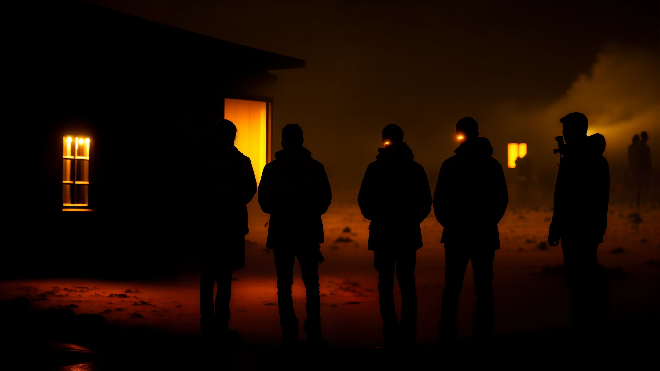 As night fell, A tense atmosphere engulfed the site. Os jovens se trancavam na casa e evitavam olhar pela janela. Strange noises were heard, arranhando a porta e sacudindo as janelas. A atmosfera pesada deixava todos apreensivos.