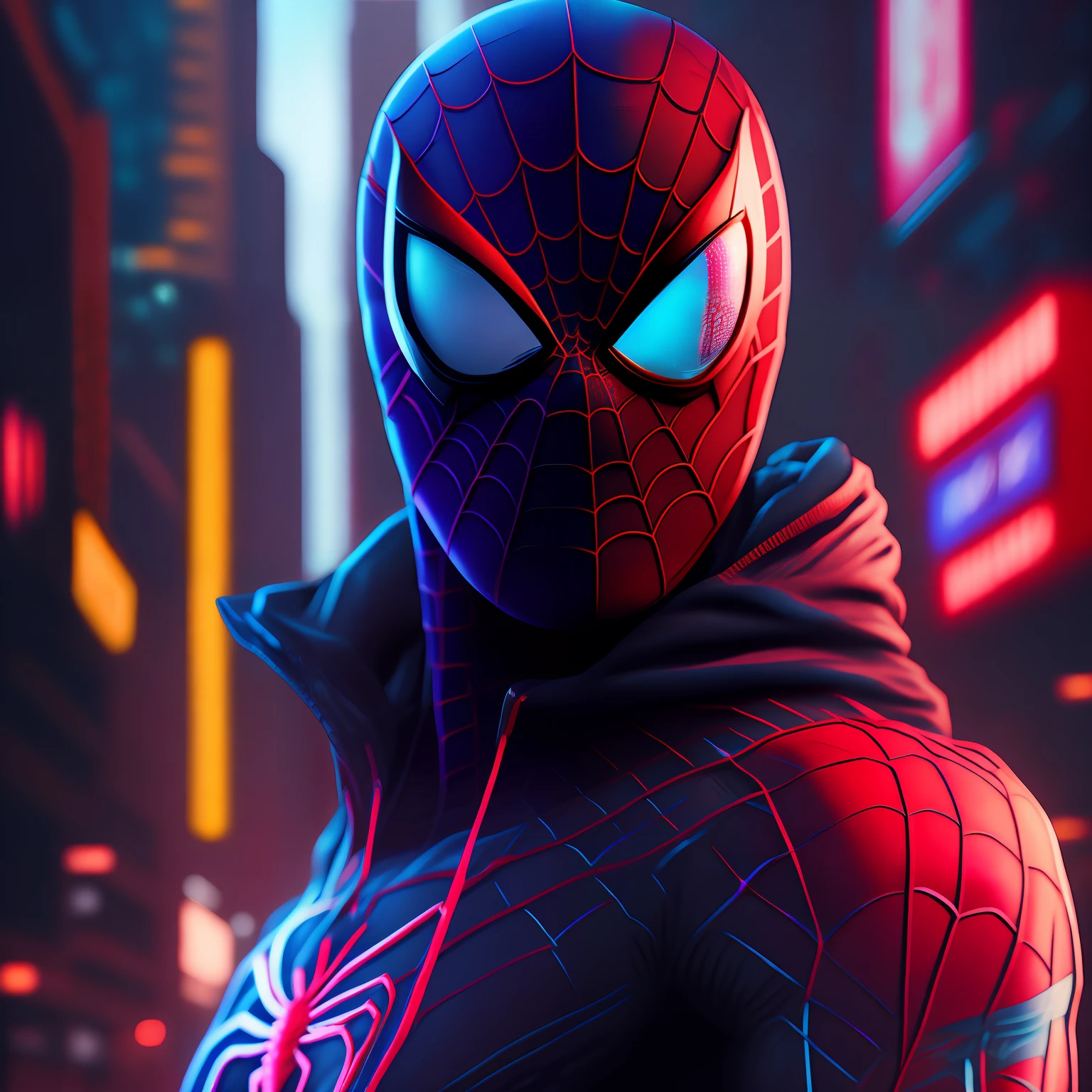 Spider man,Cyberpunk,8k.