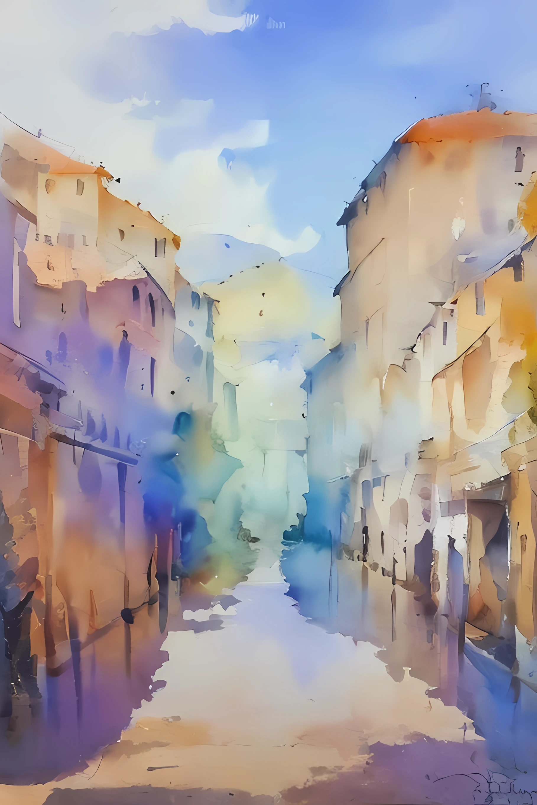 WATERCOLOR WITH VIBRANT COLORS