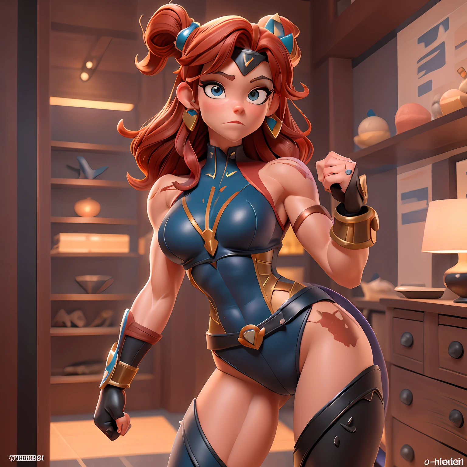 Superhero ("Lauren Holly") com cabelos negros, vestindo "traje purpura radiante revelador e provocador", corpo sensual, pose sensual, Sobrancelhas Grossas, bochechas coradas, Anatomia correta, pernas torneadas perfeitas, seios pequenos e perfeitos, lewd