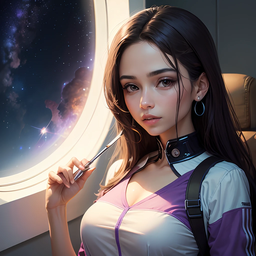 galaxy, Planetas, roxo, alta qualidade, obra-prima, esmagadoramente pixel --auto