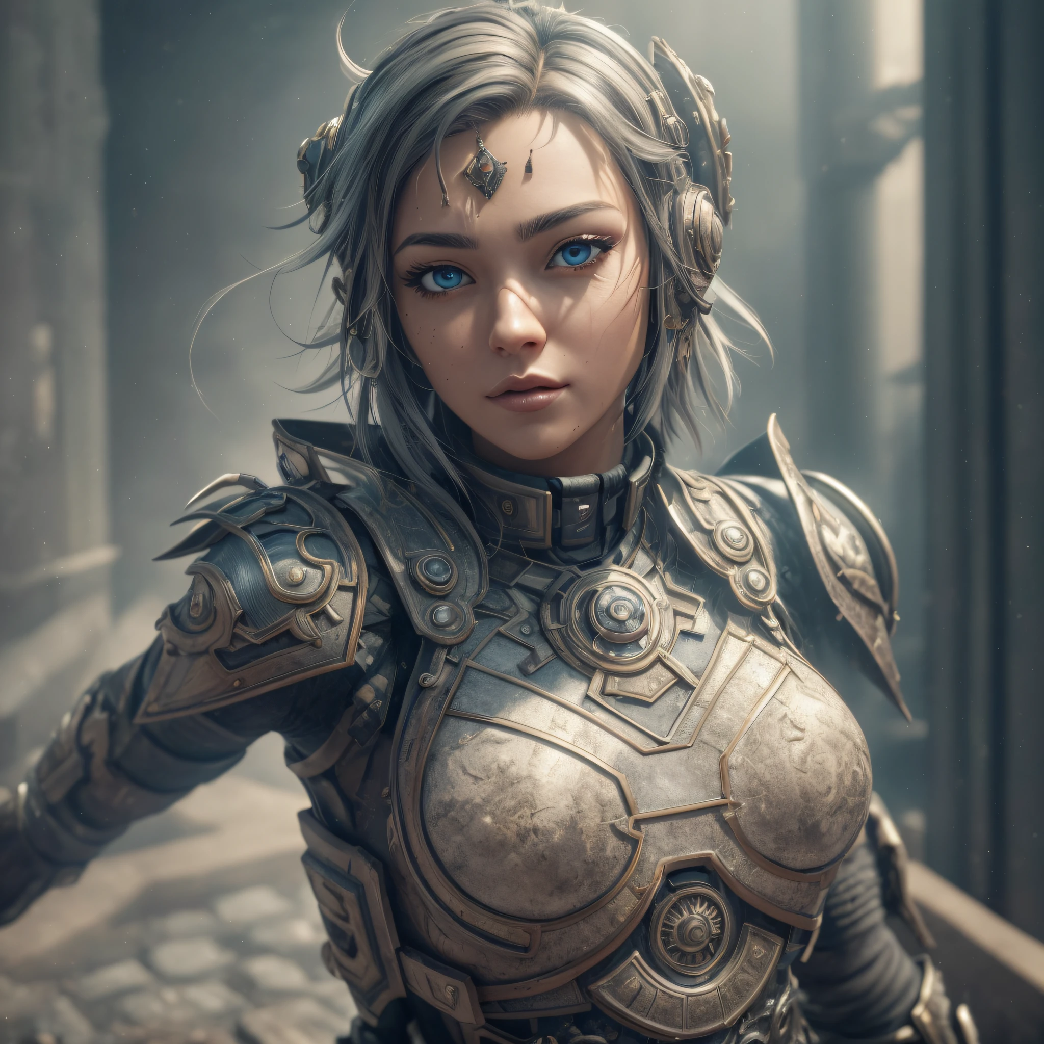 Il y a une femme en armure posant pour une photo, unreal engine render + a goddess, Unreal Engine Fantasy Art, Artgerm ; Moteur Unreal 3D, 3 D Rendu Personnage Art 8 K, realistic fantasy render, Art du personnage Unreal Engine, 4 k detail fantasy, Stunning character art, hyperdetailed fantasy character, epic fantasy digital art style, Art fantastique 4k
