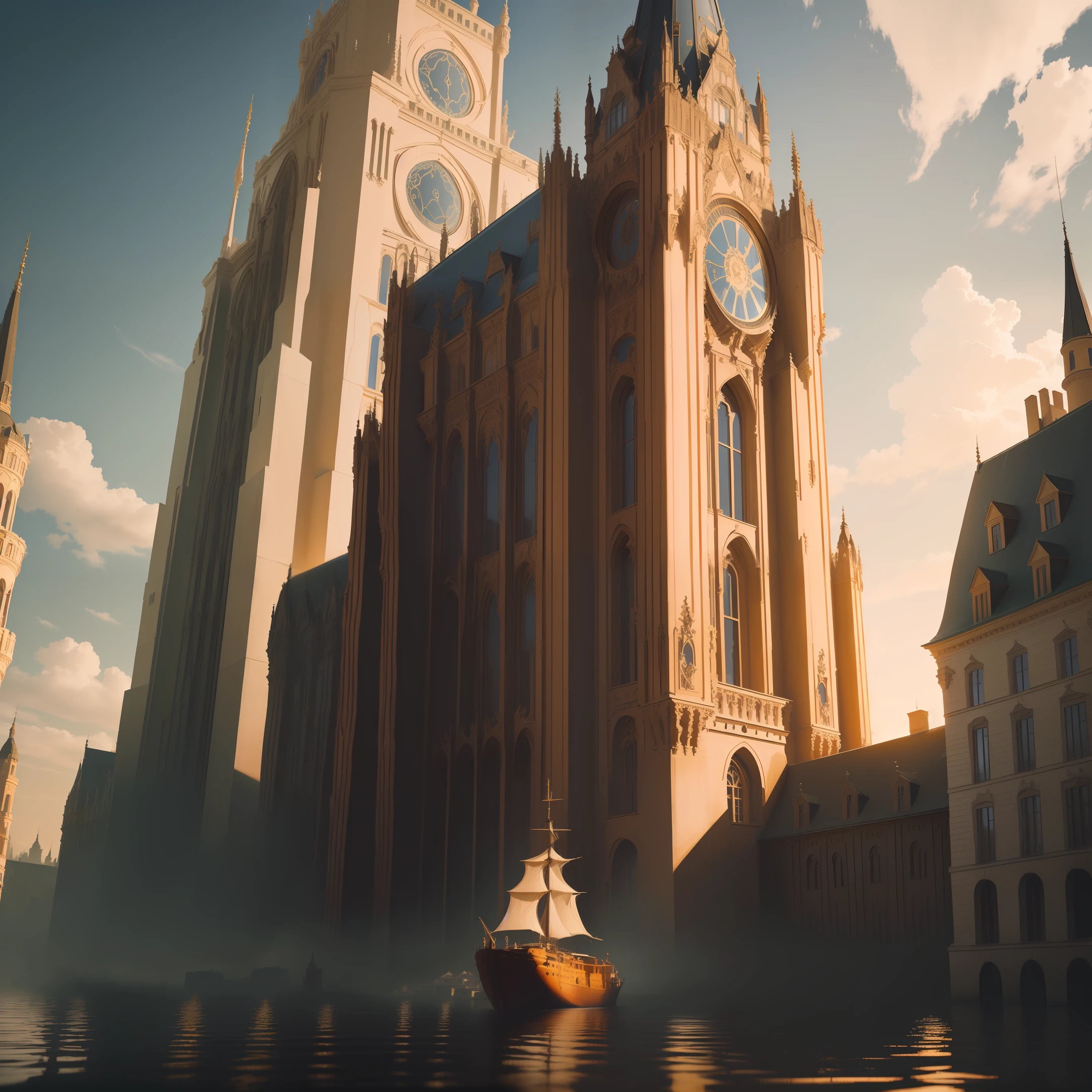 Goethe-style architecture is realistic and towering