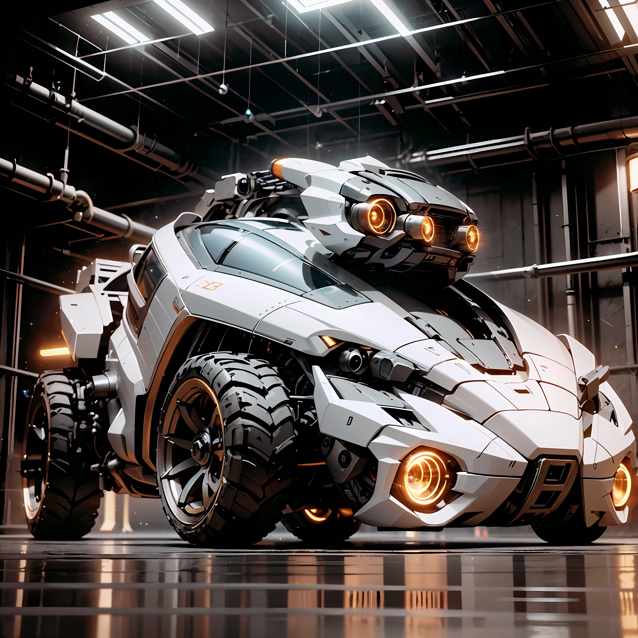 ((Best quality)), ((Masterpiece)), (detailed, 3D, （A mecha combat vehicle：2），outside,（（Panoramic View）），glowing with，light Particle，（（Glow）），Pure energy chaos anti-technology，hdr（High dynamic range），（High chiaroscuro），ray traicing,NVIDIA RTX,ultra resolution,Unreal 5,Subsurface scattering,PBR Texture,Post-processing,Anisotropic filtering,depthoffield,Maximum clarity and sharpness,Multilayer Texture,Albedo e mapas Speculares,Surface Shading,Accurately simulate light-material interactions,perfectly proportioned,octane render aesethic,Two-tone illumination,Large aperture,Low ISO,White balance,rule of thirds,8K RAW
