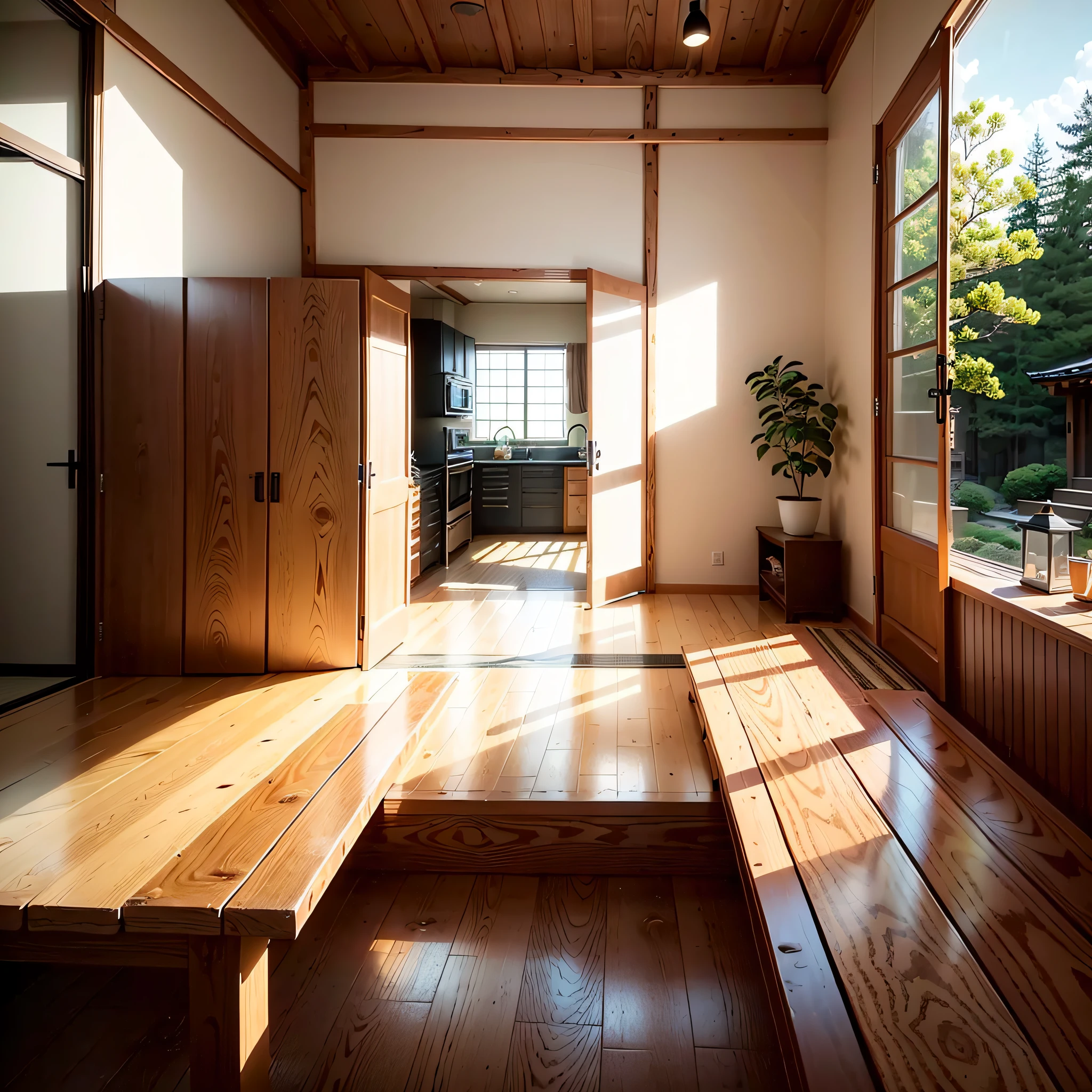 Japanese-style architecture,Simple、Elegant, diversified space, elegant、succinct,zephyr、and formula,The flow and separation of space,The flow is a chamber,The separation is divided into several functional spaces,The conveyance of spatial Zen,Japanese-style homes are usually taken from nature,Moderation with elegance、Deep Zen means realm,Focus on practical functionality。Japanese style is infused in the space through nature,Bring tranquility and vitality to the interior,It brings people a sense of intimate communication with nature。
Do not do too much finishing,Through the beauty of construction,Pass on simplicity、Natural and even Zen feelings,It reflects the philosophical and cultural thinking of space。Clean lines,There is a strong sense of geometric three-dimensionality。Log color,Form a simple natural style。Eco-friendly material
Express the unique texture of the material,Choose natural materials,Like wood、bamboo、paper、hemp,Pursue the environmental protection of the home space。 --auto