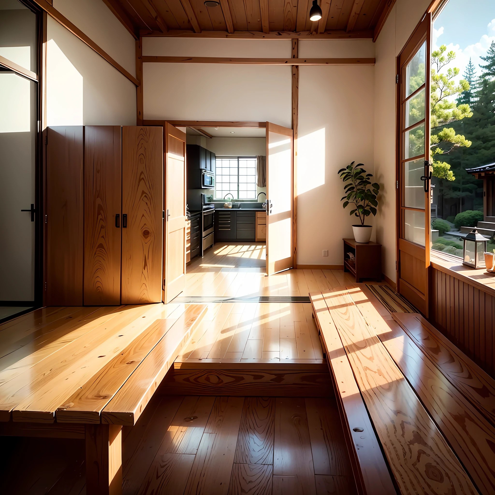 Japanese-style architecture,Simple、Elegant, diversified space, elegant、succinct,zephyr、and formula,The flow and separation of space,The flow is a chamber,The separation is divided into several functional spaces,The conveyance of spatial Zen,Japanese-style homes are usually taken from nature,Moderation with elegance、Deep Zen means realm,Focus on practical functionality。Japanese style is infused in the space through nature,Bring tranquility and vitality to the interior,It brings people a sense of intimate communication with nature。
Do not do too much finishing,Through the beauty of construction,Pass on simplicity、Natural and even Zen feelings,It reflects the philosophical and cultural thinking of space。Clean lines,There is a strong sense of geometric three-dimensionality。Log color,Form a simple natural style。Eco-friendly material
Express the unique texture of the material,Choose natural materials,Like wood、bamboo、paper、hemp,Pursue the environmental protection of the home space。 --auto