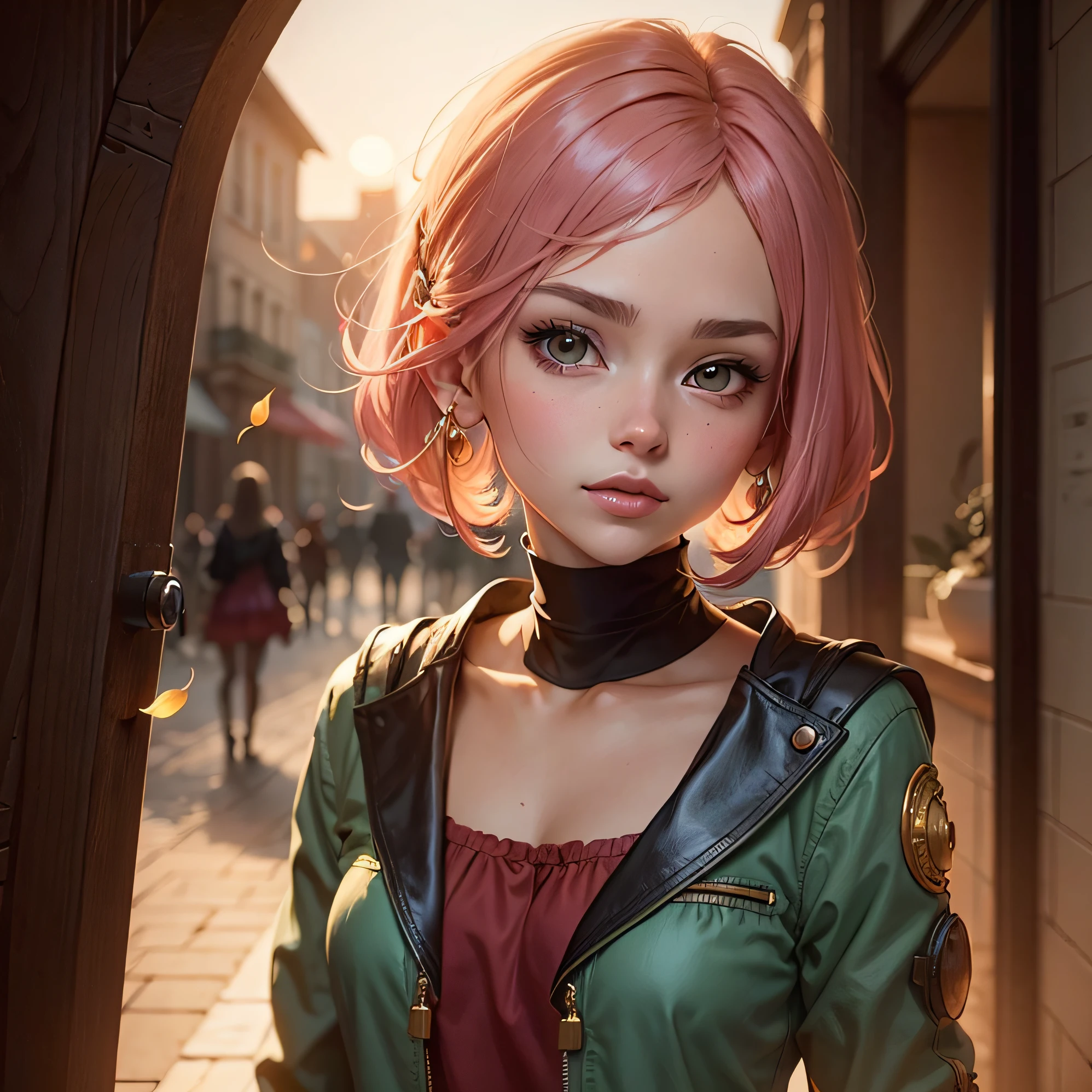 anime com cabelo rosa e flores em seu cabelo, Digital anime illustration, anime fantasy illustration, arte estilo guweiz, arte digital estilo anime, arte de anime digital, estilo de arte de fantasia, arte de anime digital detalhada, arte digital fofa detalhada, beautiful digital illustration, Soft anime illustration, retrato de anime bonito, arte digital bonita, arte de fantasia digital 2d, roupas brancas, magic wand in hand, olhando o sol pela janela --auto