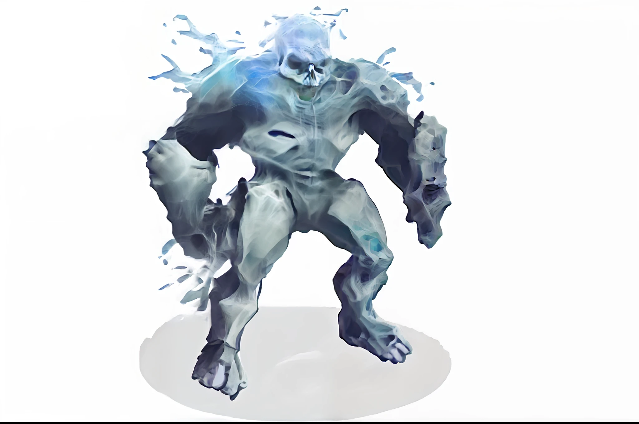 Humanoid heads,Blue-white,exoskeleton,