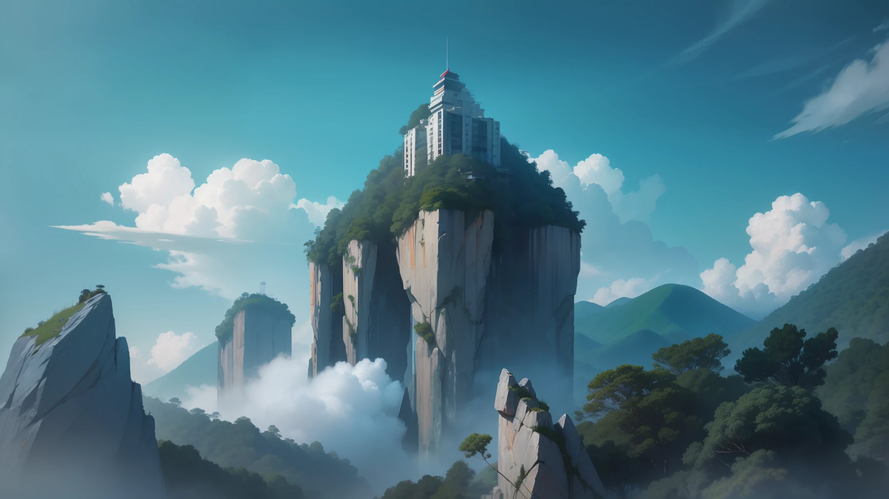 bluesky,Baiyun Mountain,aqua