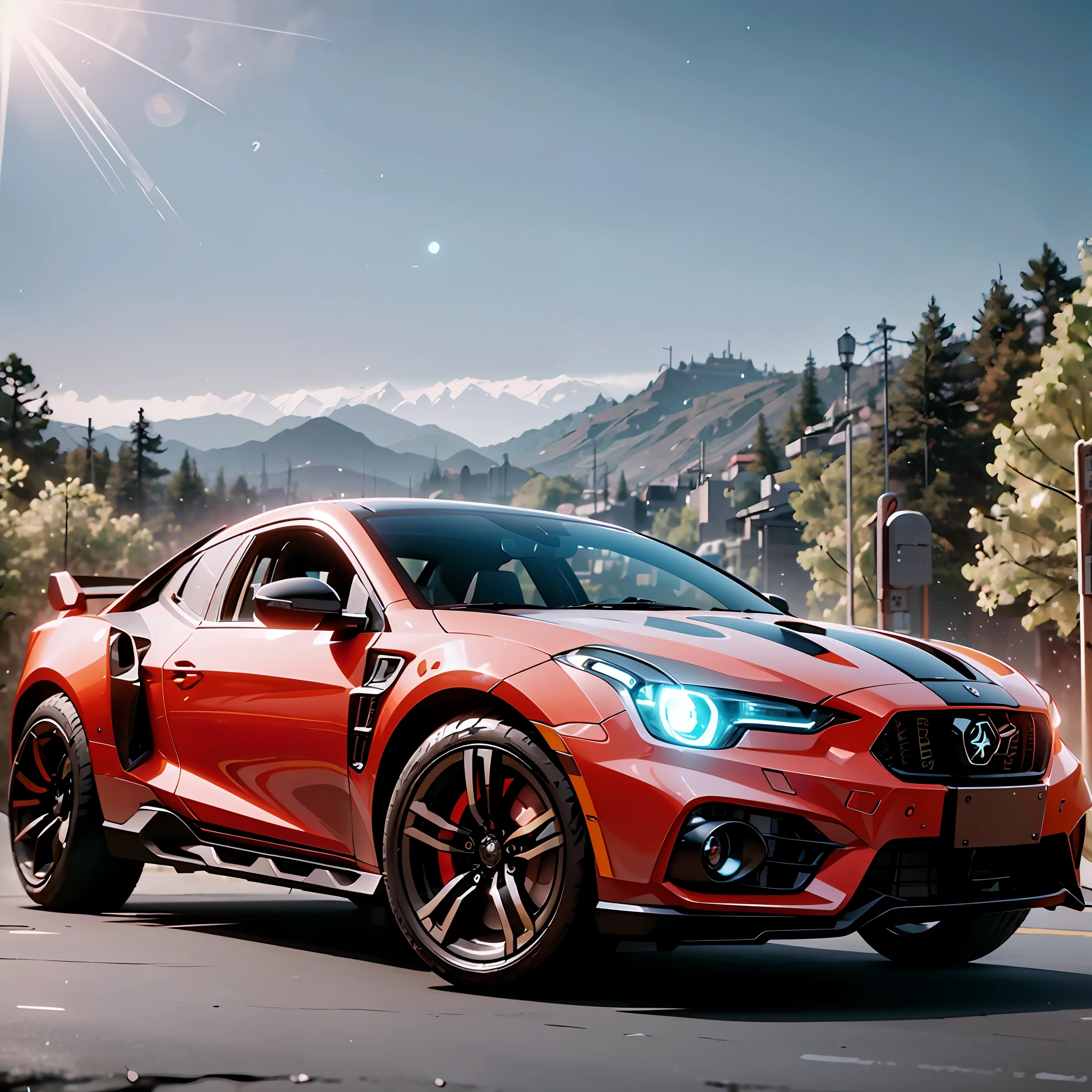 ((Best quality)), ((Masterpiece)), (detailed :1.4), 3D, (A mecha combat vehicle:2),outside,((Panoramic View)),glowing with,light Particle,((Glow)),Pure energy chaos anti-technology,hdr(High dynamic range),(High chiaroscuro),ray traicing,NVIDIA RTX,ultra resolution,Unreal 5,Subsurface scattering,PBR Texture,Post-processing,Anisotropic filtering,depthoffield,Maximum clarity and sharpness,Multilayer Texture,Albedo e mapas Speculares,Surface Shading,Accurately simulate light-material interactions,perfectly proportioned,octane render aesethic,Two-tone illumination,Large aperture,Low ISO,White balance,rule of thirds,8K RAW