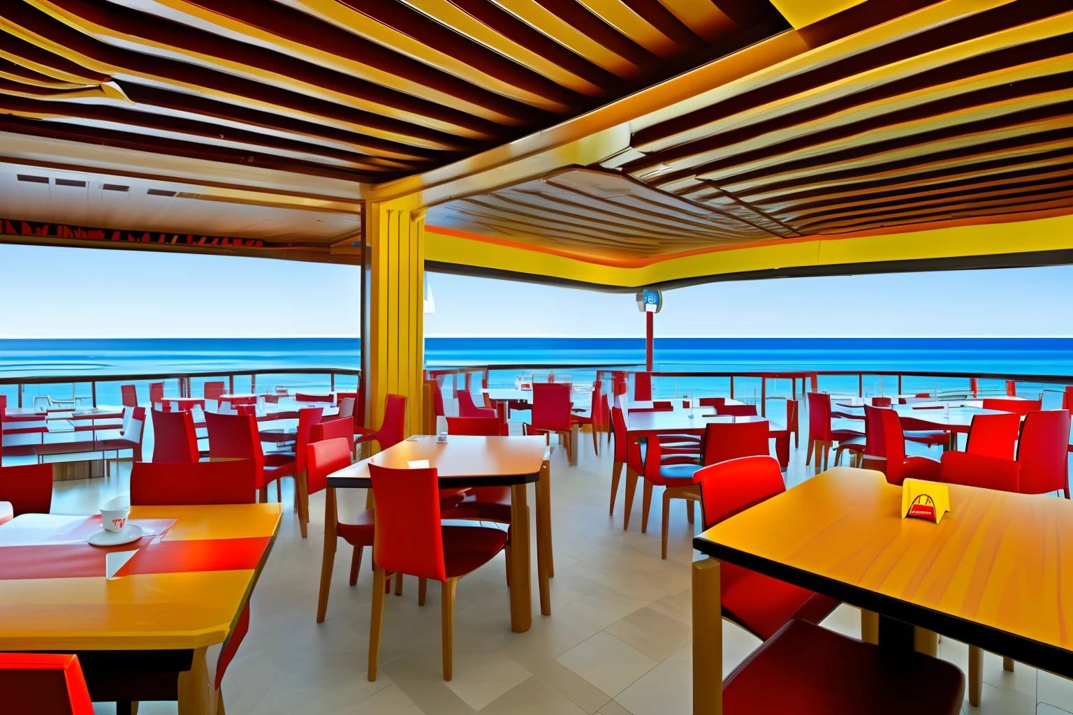 McDonald's restaurant on the ocean