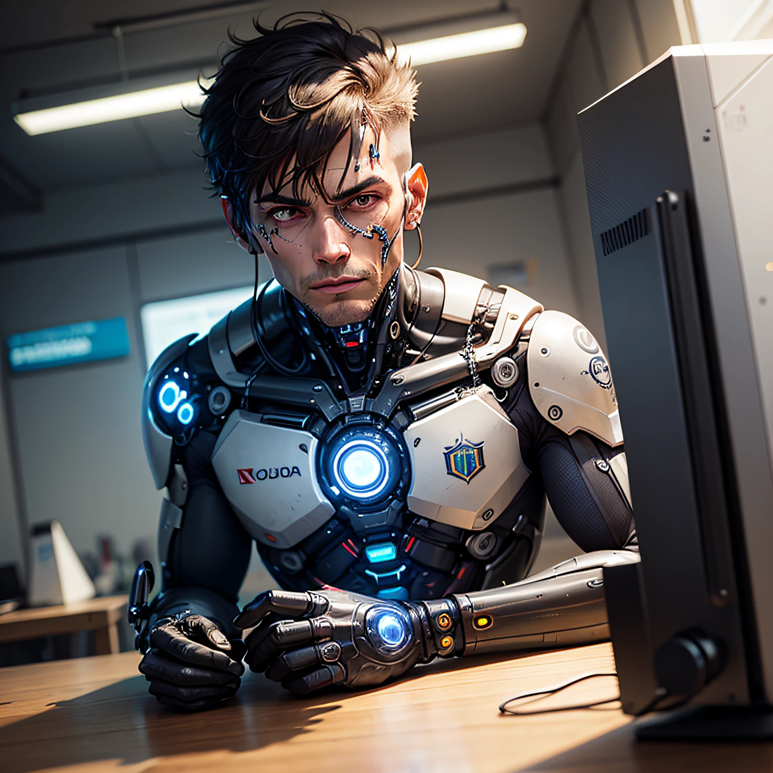 imagen logo de um cyborg --auto