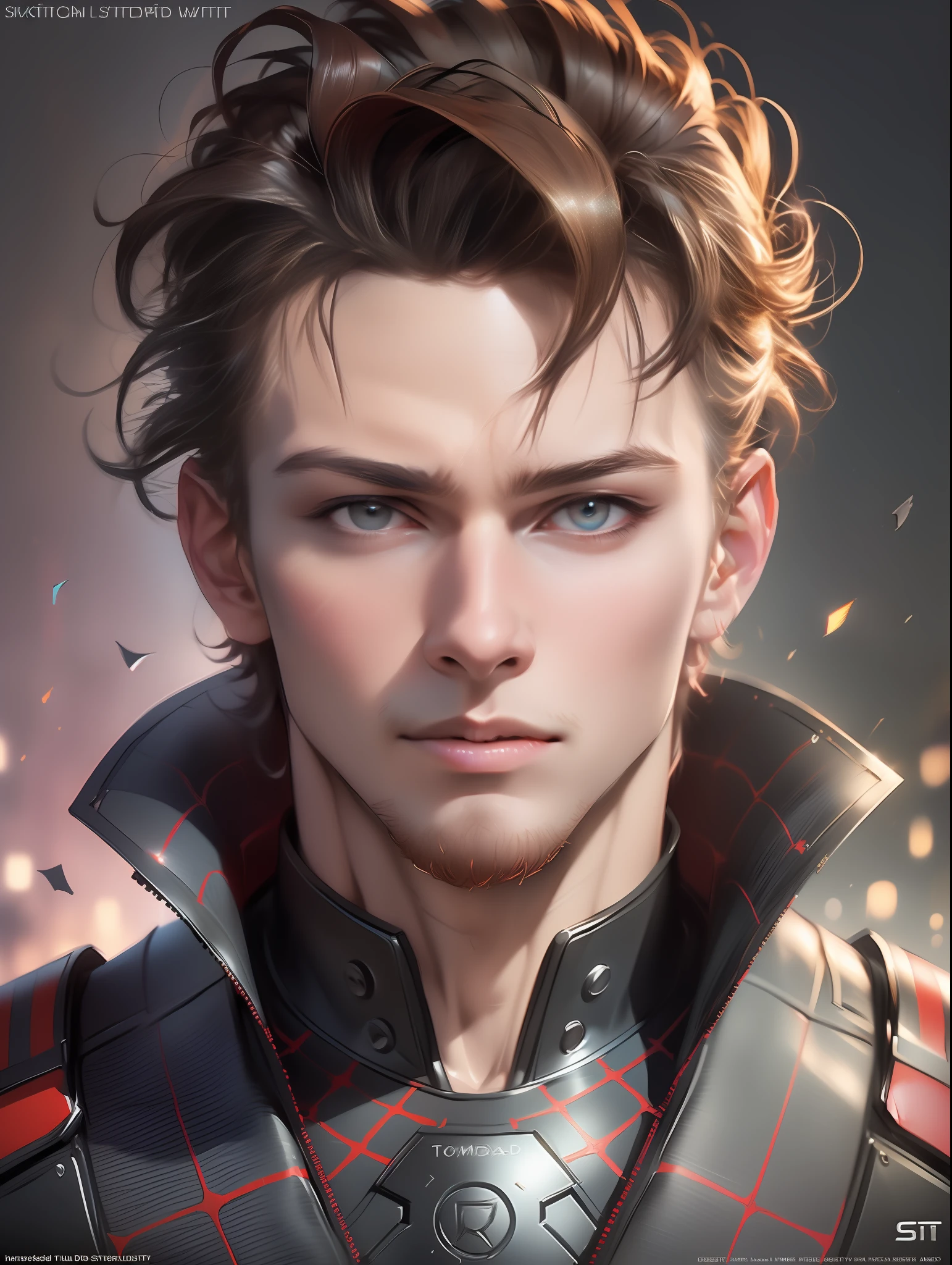 (Award Winning Digital Artwork:1.3) of (Sketch:1.3),(Energetic:1.3), TomHolland,CGSociety,ArtStation,(Saturated:1.3),(close portrait:1.3),(Masculinine:1.4),(beautiful:1.4),(attractive:1.3),handsome,calendar pose,perfectly detailed eyes,studio lighting, Spider web thematic background