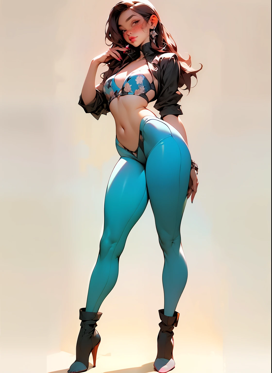 (a little bit chubby: 1.7) wide hips, thick thighs, thick body, anatomically correct, (head to toe: 2.0), (full body image: 1.9), 1girls, solo, extremely stylized, deviant art, masterpiece, highly detailed, bright eyes, detailed eyes, expressive detailed eyes, wide eyed, detailed pupils, futuristic, (tiny bikini), white printed bikini, blush, blush, small breasts, ((nipping out:1.5)), (((nipping out))), lots of freckles, super textured detailed skin, entire body image, full body shot, nvinkpunk, professional photograph of alexander_skarsgard,