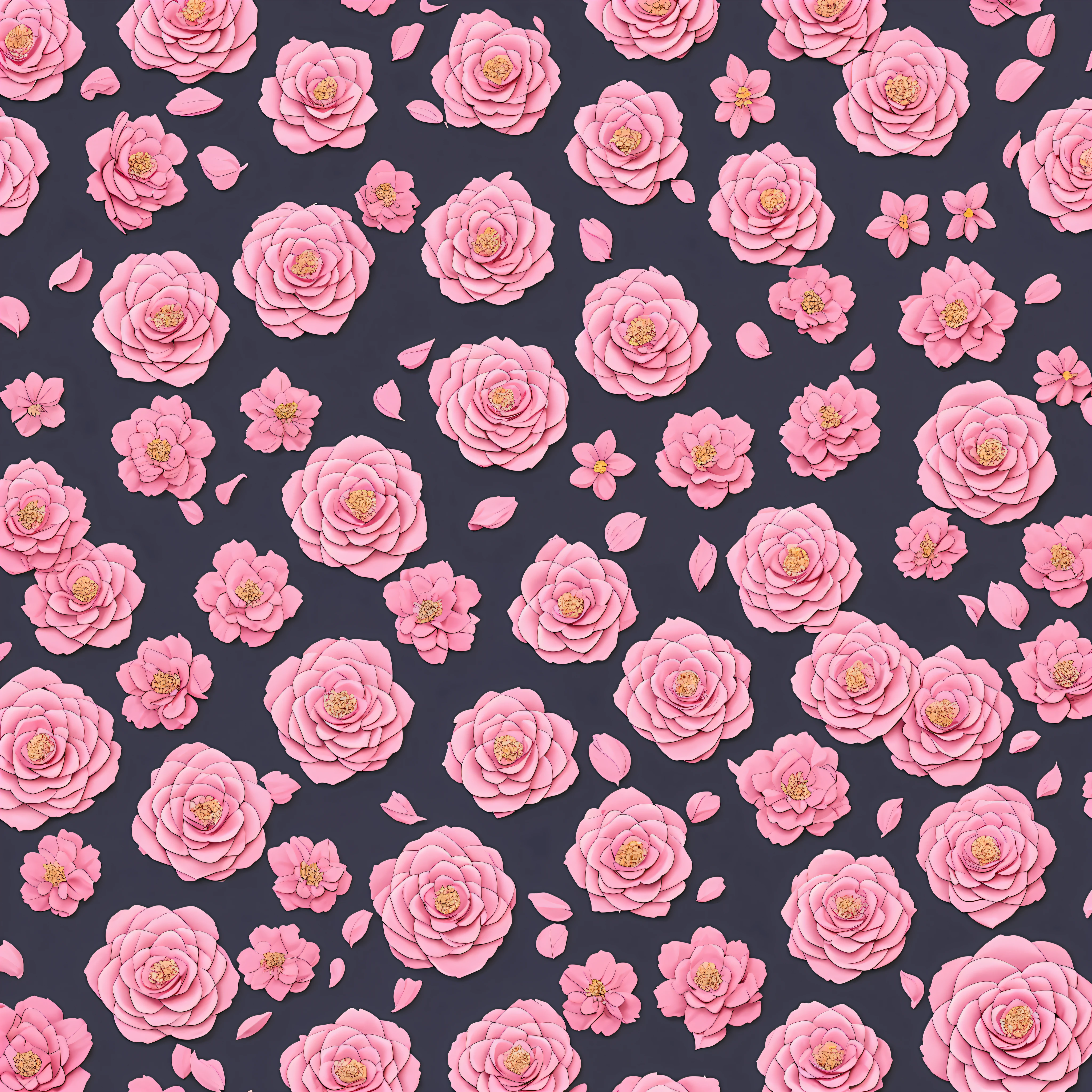 pink paper flowers on a pink background with a place for text, flowers background, flower background, pink background, pink flowers, flowers in background, pink petals, background natural flower, floral background, pink zen style, flowery wallpaper, hyper detailed background, pink flower, light pink background, many sakura origami roses, roses background, soft light 4 k in pink, flower --auto