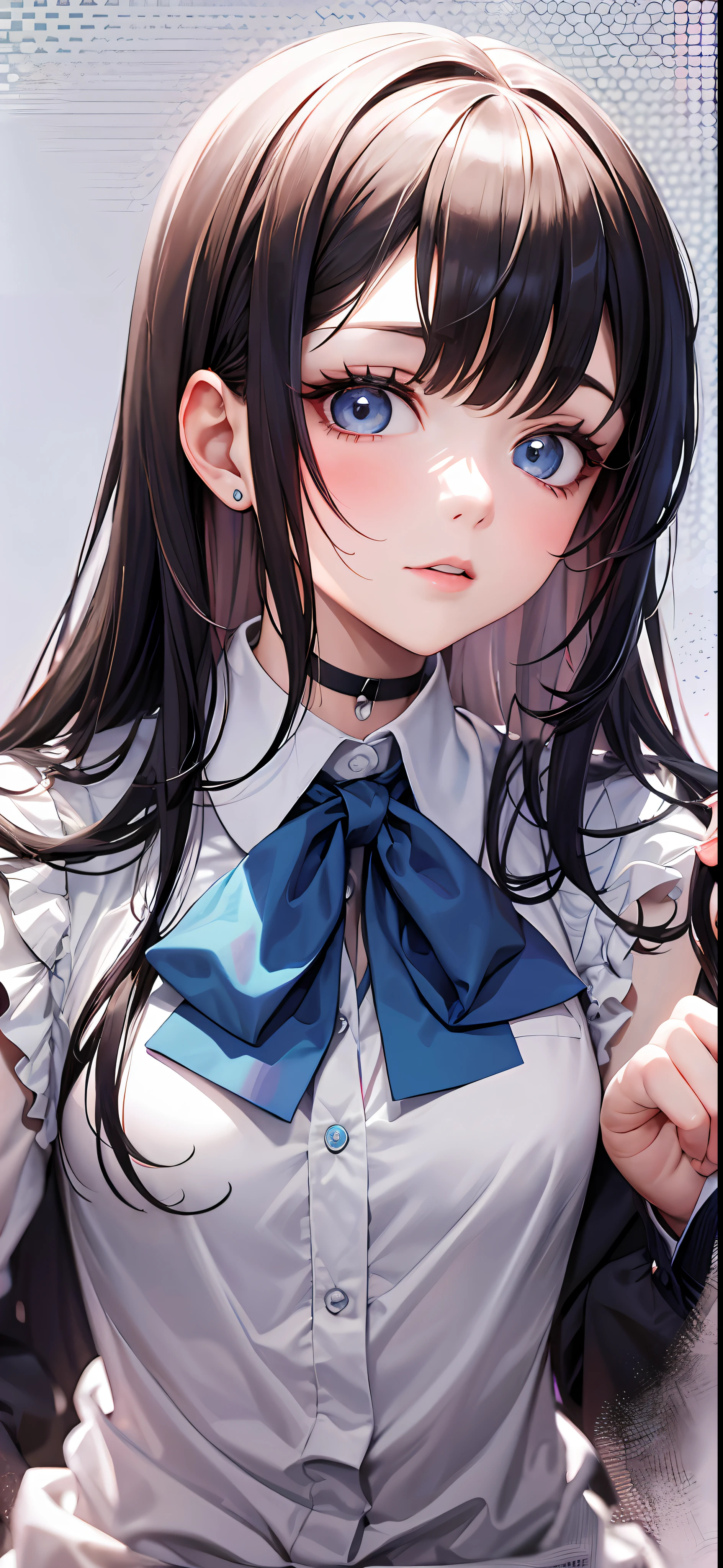 Grundlegendes Aussehen: Marin is a pretty, energetic girl with long, welligen, blonden Haaren und leuchtend rote Augen 1 11 . Sie hat eine schlanke Taille und helle Haut 2 . Her natural eye color is dark brown, but she almost always wears red contact lenses 2 . Pose: Marin springt in die Luft, lifted up with her hands and slightly stretched back, to express dynamism and energy 6 . Her legs are slightly bent and her feet are pointing downwards, um den Eindruck eines Sprungs zu erzeugen 6 . Kleidung: Marin wears her school uniform, the one made of a white blouse, einem kurzen, dunkelblauen Rock, einer lockeren Krawatte und kniehohen Socken besteht 14 . She often leaves the top buttons of her blouse open and wears her tie loosely, um bequem zu sein 1 . Hintergrund: Since you want to create an image with Seaart, you can use a simple, stilisierten Hintergrund verwenden, der den Fokus auf Marin und ihre Pose legt. You can also use elements from the world of "Mein Dress-up-Liebling" oder allgemeine Anime-Themen verwenden, um den Hintergrund interessanter zu gestalten. To make the image as accurate as possible, empfehle ich Ihnen, sich auf offizielle Bilder, Szenen aus dem Anime und Fan-Artworks zu beziehen, to get a feel for Marin's look and style