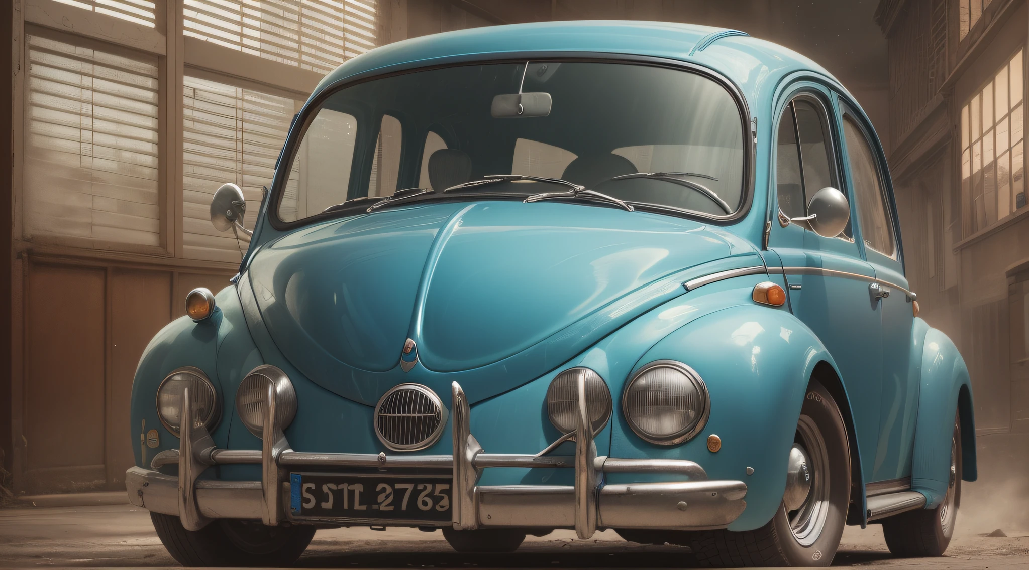 40-year-old man in the window of a blue Beetle, carro fusca, fusca, estrada asfaltada, noite chuvosa, reflexo das luzes, ano 1969, 1969, 60s