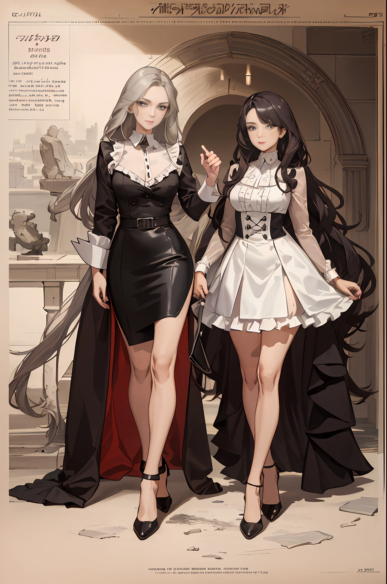 （master-piece），A luxurious fashion show （best qualiy），Sexy female boss，Detailed facial details，sexy outfit （detailded），Luxury scene， （high resolutions）， NPZW， （charachter）， all-body， cwoman， Bedoup， Wear a collared shirt， Pencil skirt，  slong hair， full body detailing