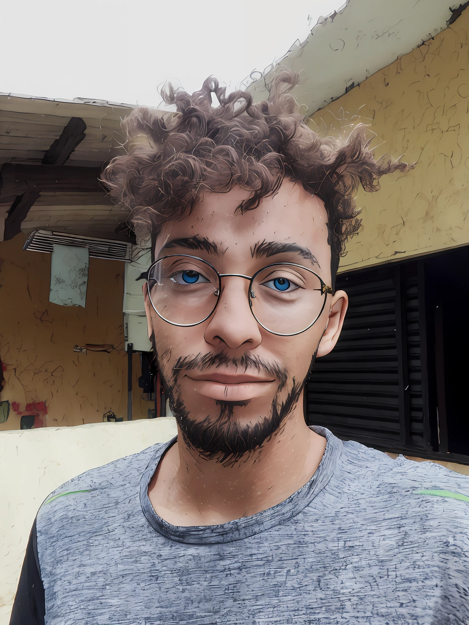 curly haired