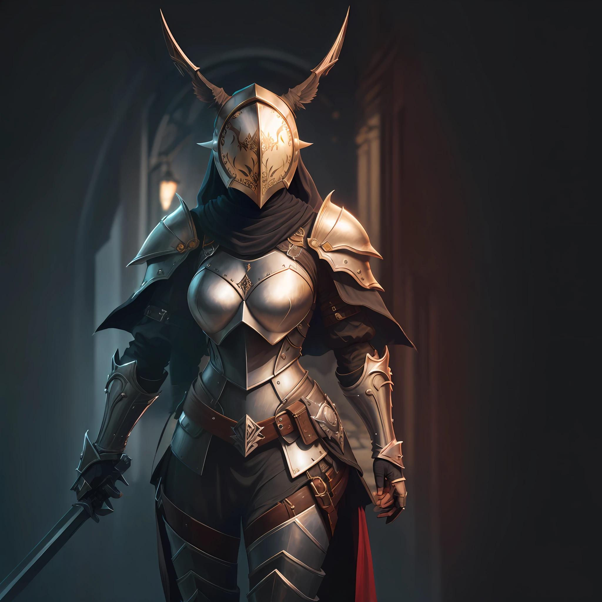there is a woman in armor with a sword and a helmet, cavaleiro feminino, retrato cavaleiro feminino, cavaleiro feminino bonito, de uma bela cavaleiro feminina, armadura bonita, Retrato do Paladino Feminino, menina na armadura do cavaleiro, Bikini Armor Cavaleiro Feminino, armadura impressionante, female paladin, fantasia paladin mulher, gorgeous female paladin, picture of female paladin
