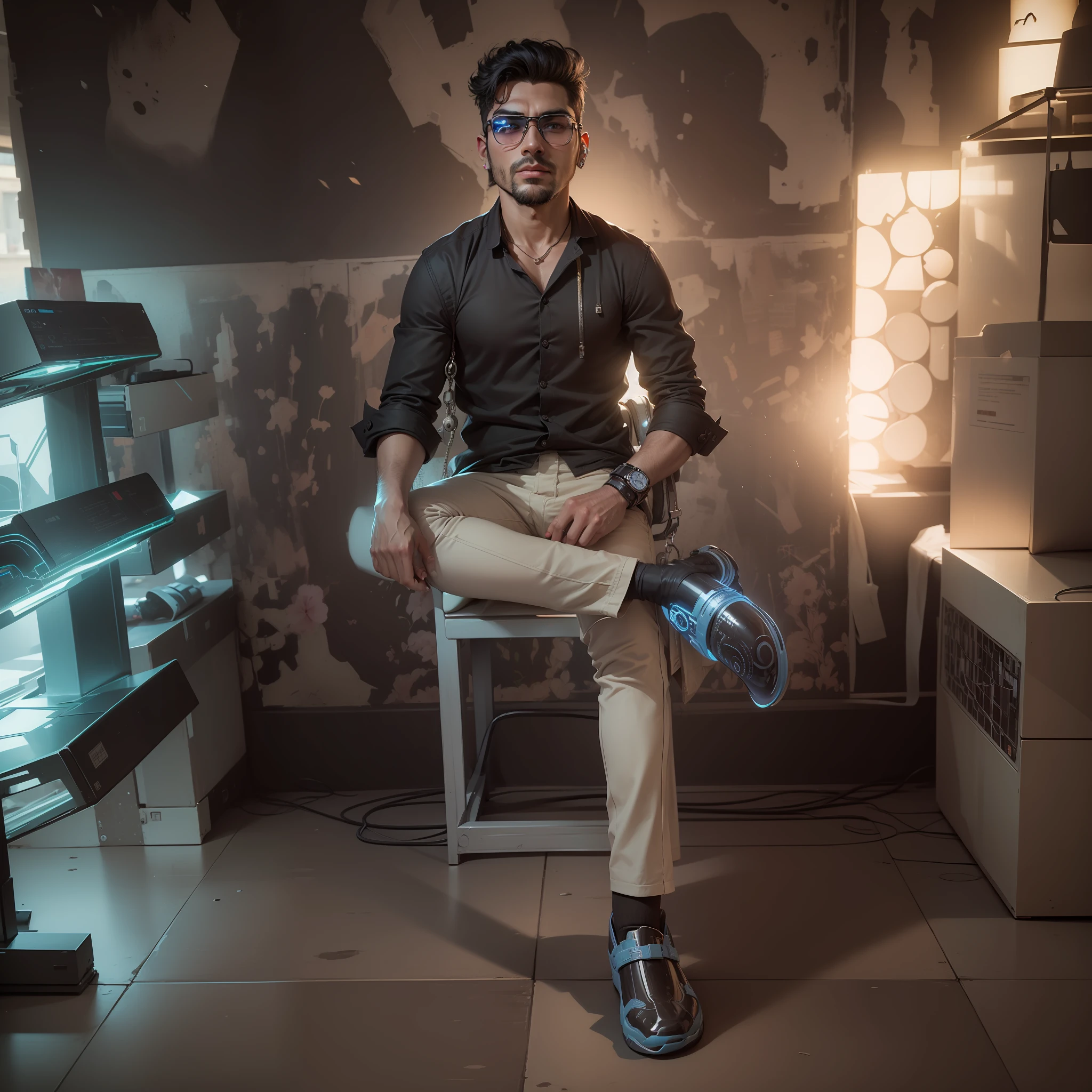 Change background editor cyber Pankh handsome boy 8k realistic face.