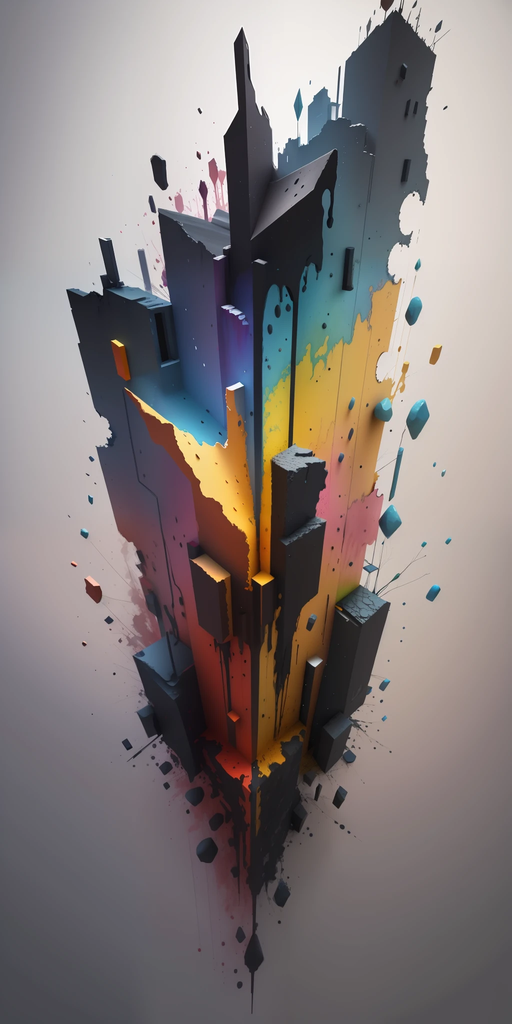 3d watercolor abstract,dark background,high resolution,high quality,colorful