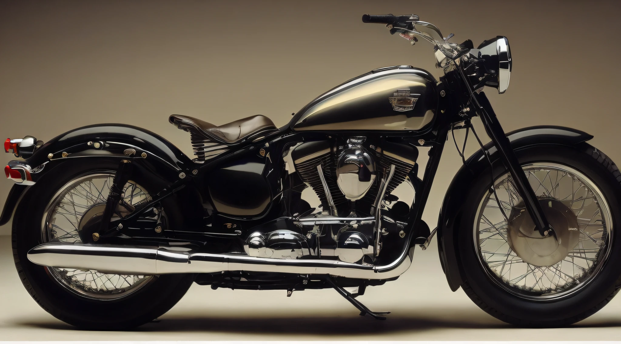 moto harley, harley, moto preta, estrada asfaltada, noite chuvosa, reflexo das luzes, ano 1969, 1969, 60s, vintage, classic, motocicleta, roupa de couro preta, 60s,