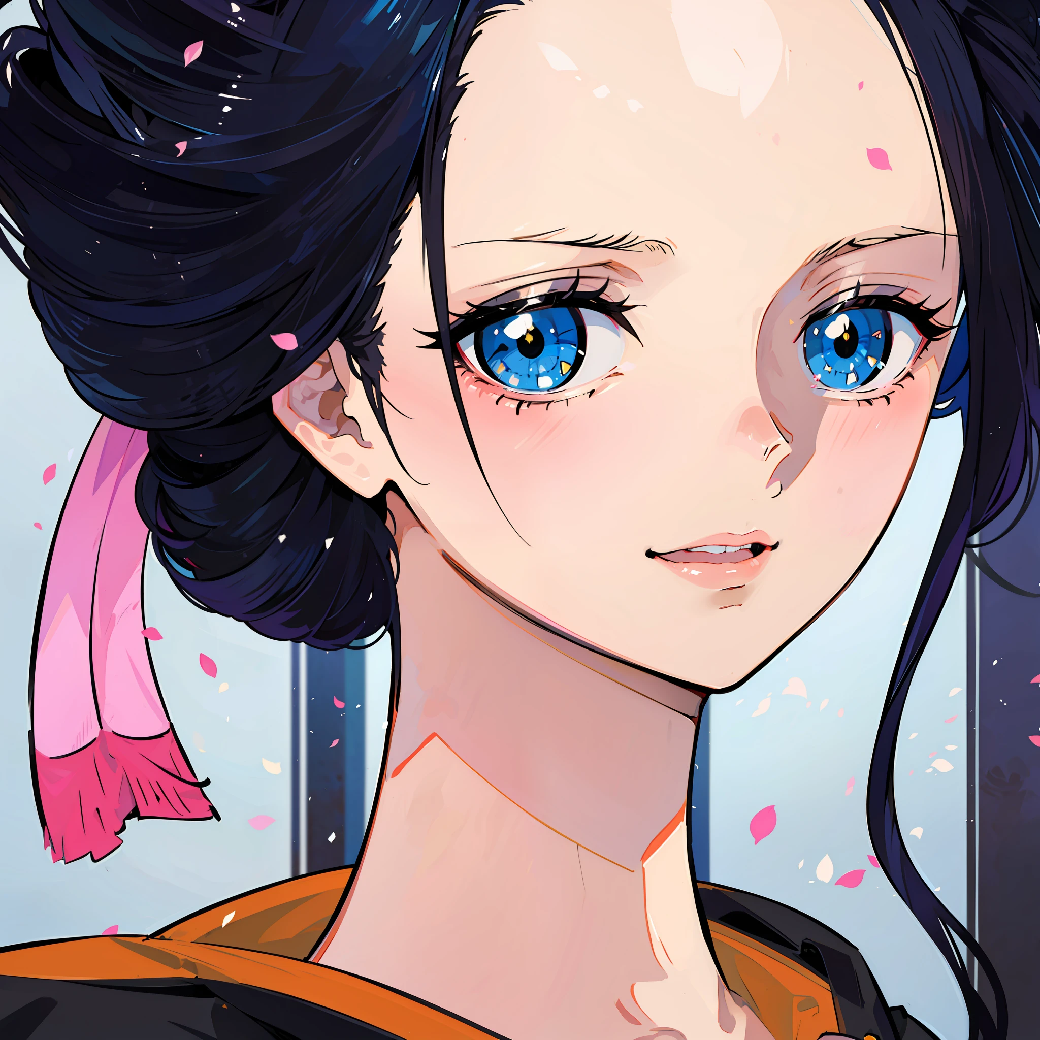 Nico Robin ((one piece)), (((obra prima))), (((melhor qualidade))), bonita, ((rosto com um leve sorriso fofo))