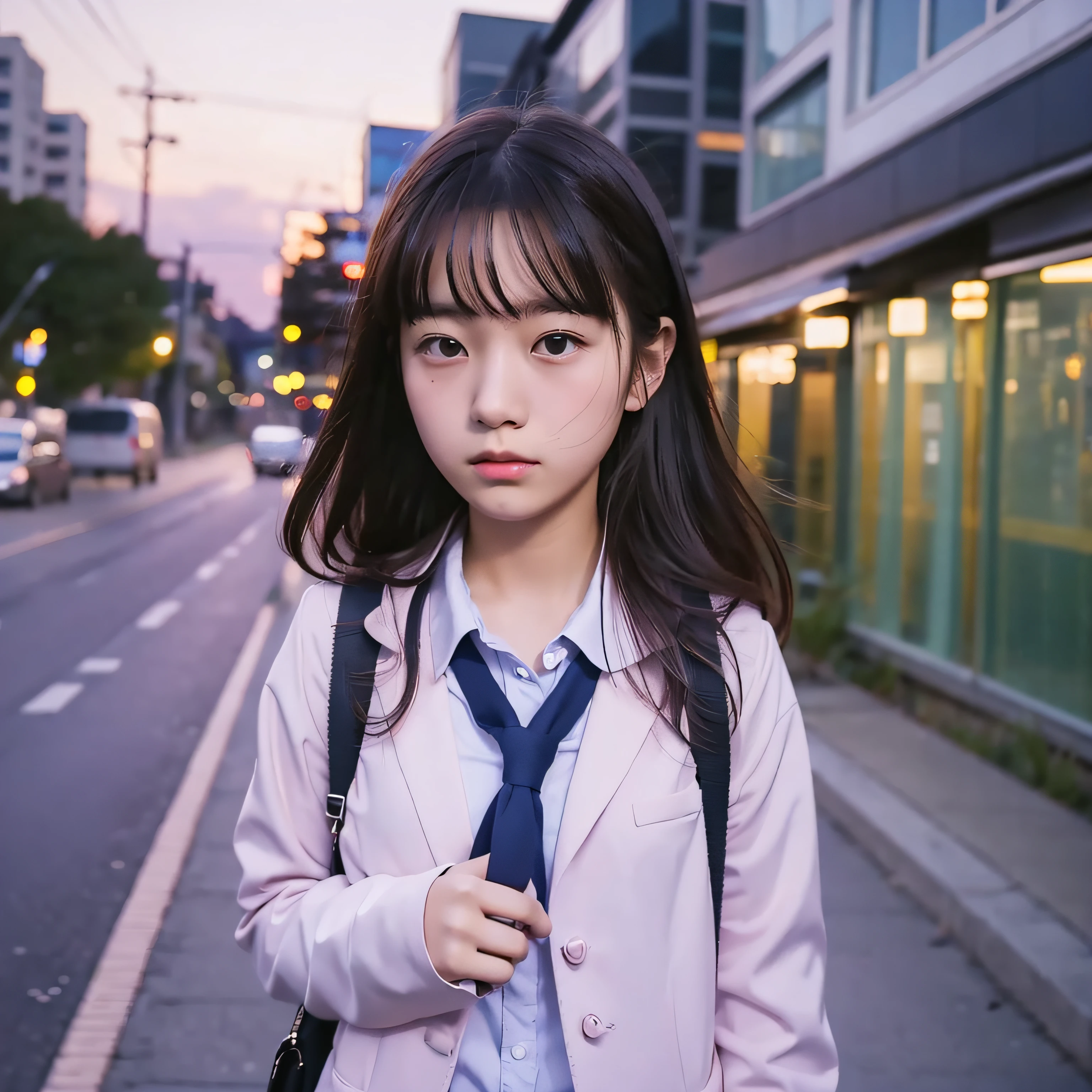 multicolored hair, blue hair, crazy eyes, raised eyebrows, smelling, cinematic lighting, glowing light, Fujicolor, Classicism, anime style, En plein air, best quality, 1080P