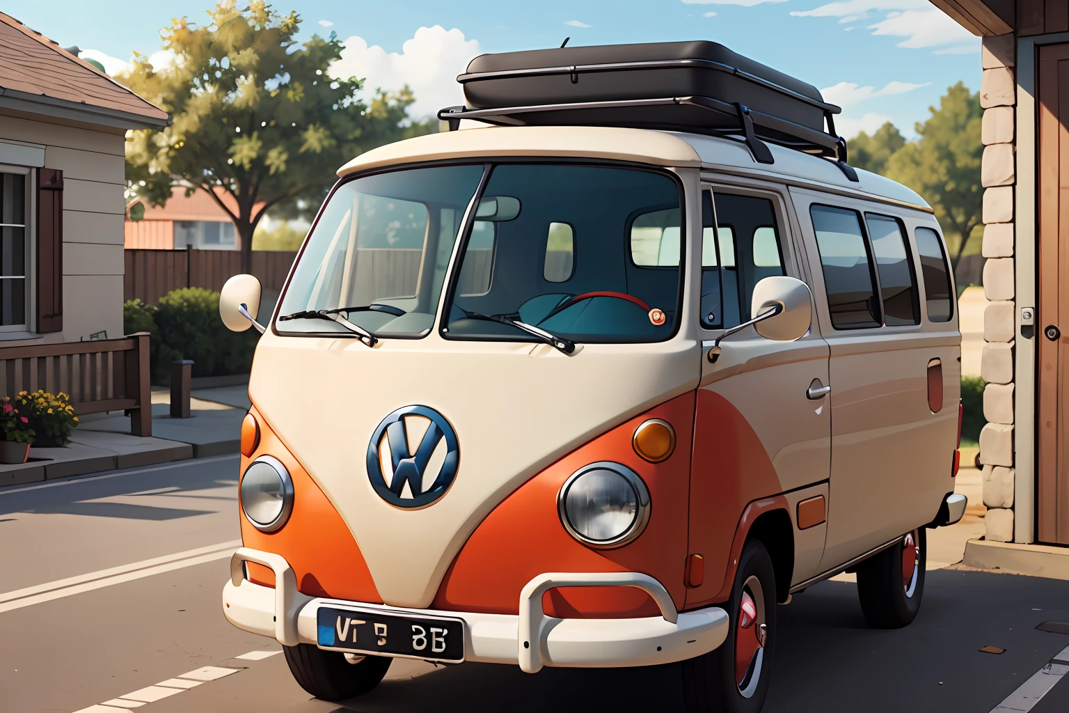 The exterior of the Volkswagen California T1 model has a fresh and eye-catching look. The body has been completely restored and repainted in vibrant and cheerful colors,
The windows have been cleaned and polished, allowing greater transparency and natural light to enter the interior of the Volkswagen California model T1. The crystals are in good condition and brightly colored blinds have been added to provide privacy and a decorative touch.
Decorative details have been added to the exterior of the Volkswagen California model T1 such as vinyl or youth stickers These elements add a playful and personalized touch to the exterior design of the Volkswagen California model T1