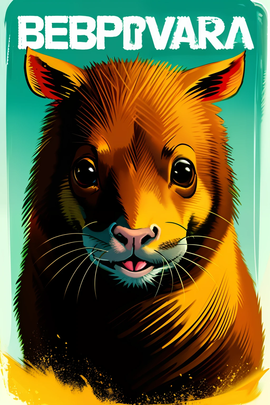 Uma capivara bebendo uma lokal bier