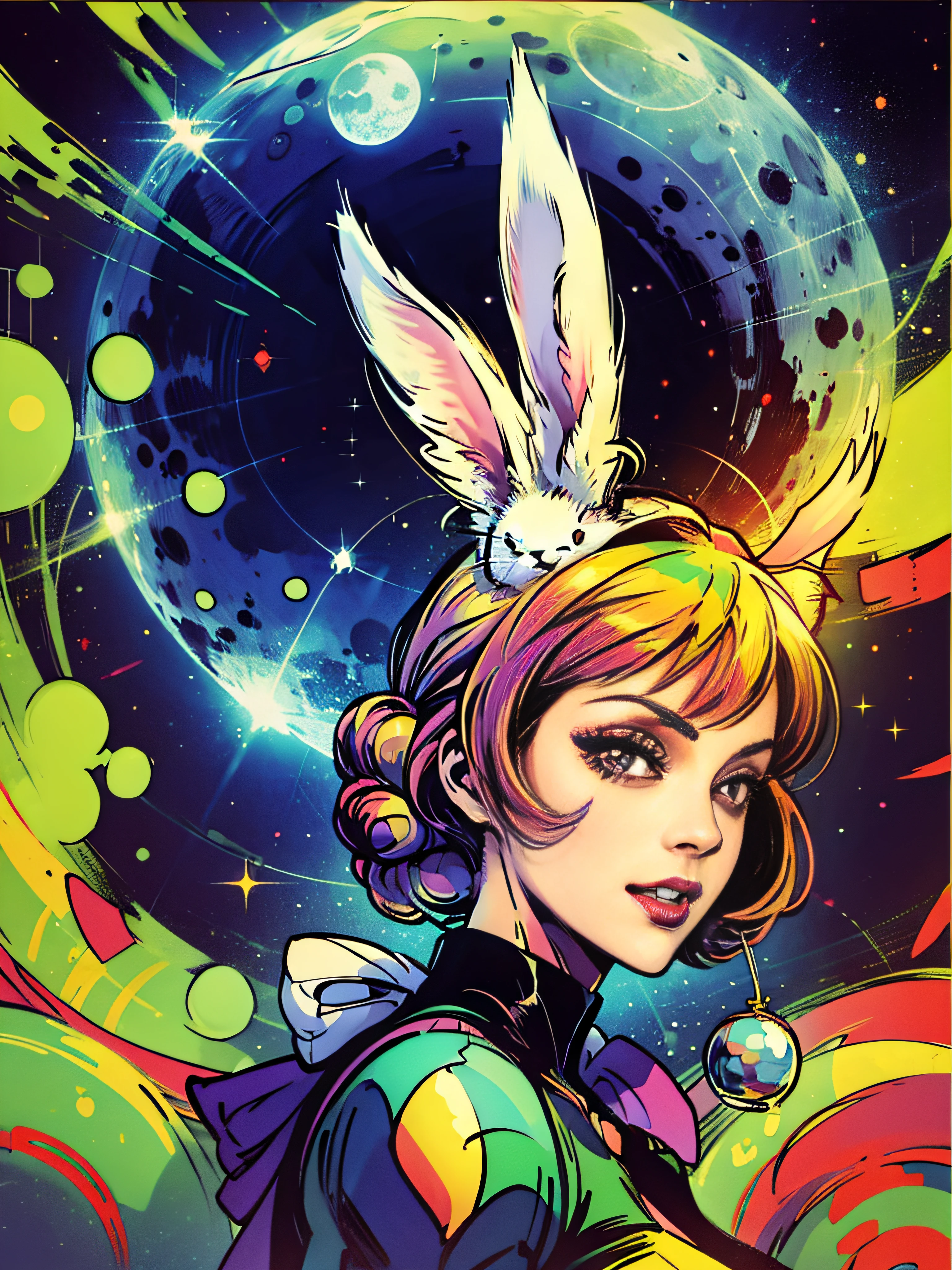 hello kitty,fauvism,Moon rabbit,Alien planet,Velvet