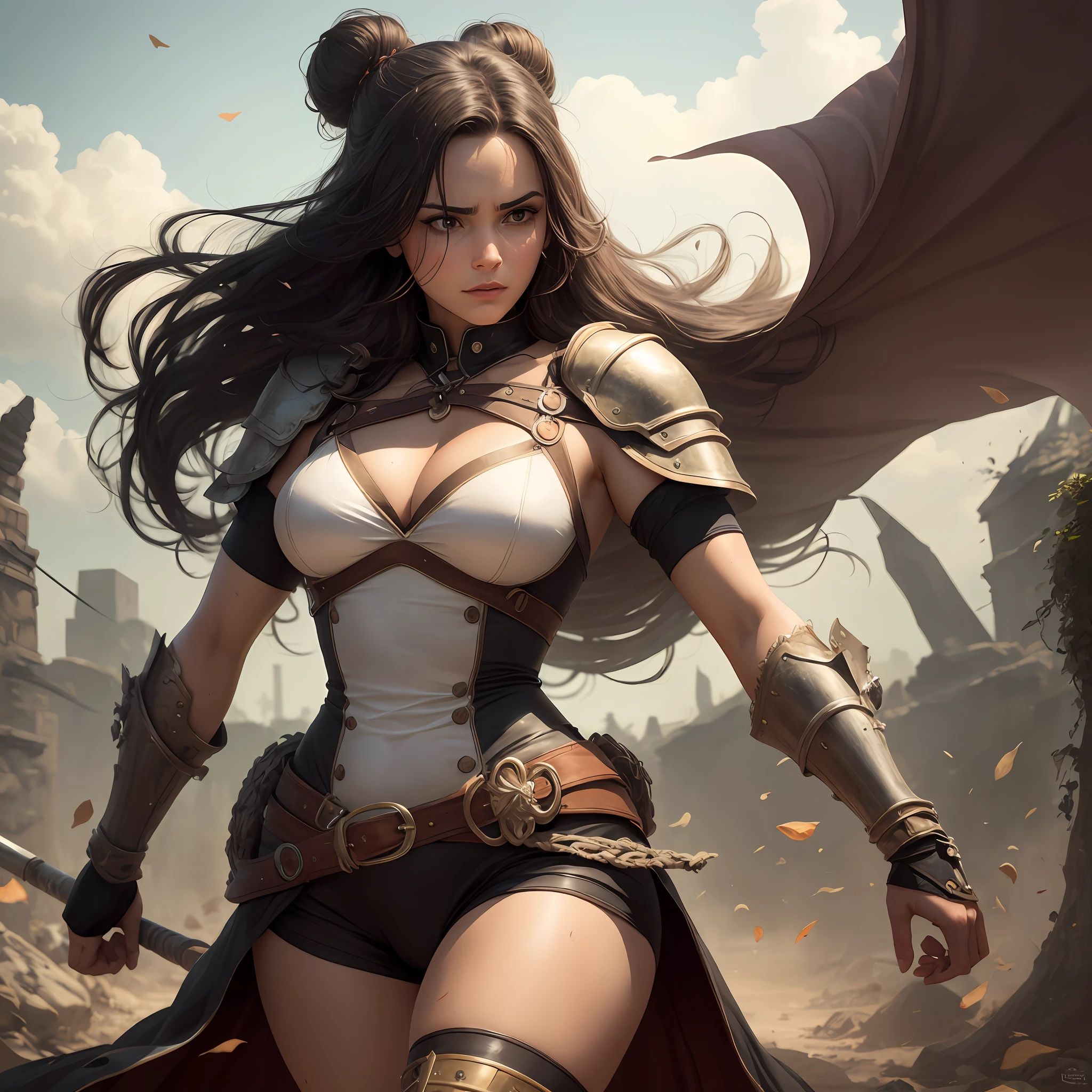 Novo Bate-papo
2023-07-11 02:02:38
Criar prompt mulher linda medieval guerreira sexy cabelos longos

2023-07-11 02:02:38
[error:Content contains sensitive words, please modify and try again]

2023-07-11 02:03:20
Mulher guerreira medieval sexy de cabelos longos

2023-07-11 02:03:20
A sexy medieval warrior woman with long hair is a powerful and stunning sight. She possesses incredible physical strength and combat skills, combinadas com sua beleza exuberante.

Seus cabelos longos e sedosos caem em cascata pelas costas, sometimes tied in a tall, elegant bun, but often loose to dance in the wind during battle. Her hair is a reflection of her femininity and pride, but it also shows your tenacity and courage.

Her warrior costume is elaborate and revealing, accentuating your curves while providing adequate protection. Uma armadura meticulosamente trabalhada cobre seu corpo, enhancing your silhouette and highlighting your attributes. Ela usa saias longas e leves para facilitar a mobilidade, com detalhes de renda e bordados delicados que adicionam um toque feminino ao seu visual.

This warrior woman is not afraid to get dirty and fight for what she believes in. Ela empunha uma espada afiada, skillfully handling it with grace and dexterity. His gaze is intense and determined, demonstrating his resolve to protect his people and fight for justice.

Despite his seductive appearance, This warrior woman is a force to be reckoned with. She inspires admiration and respect for her ability to balance her femininity with her ferocity.

Em um mundo medieval de homens dominantes, ela se destaca como uma figura poderosa e inspiradora. His presence is imposing and his determination unwavering. This long-haired warrior woman is a representation of feminine strength and courage that transcends all barriers. --auto