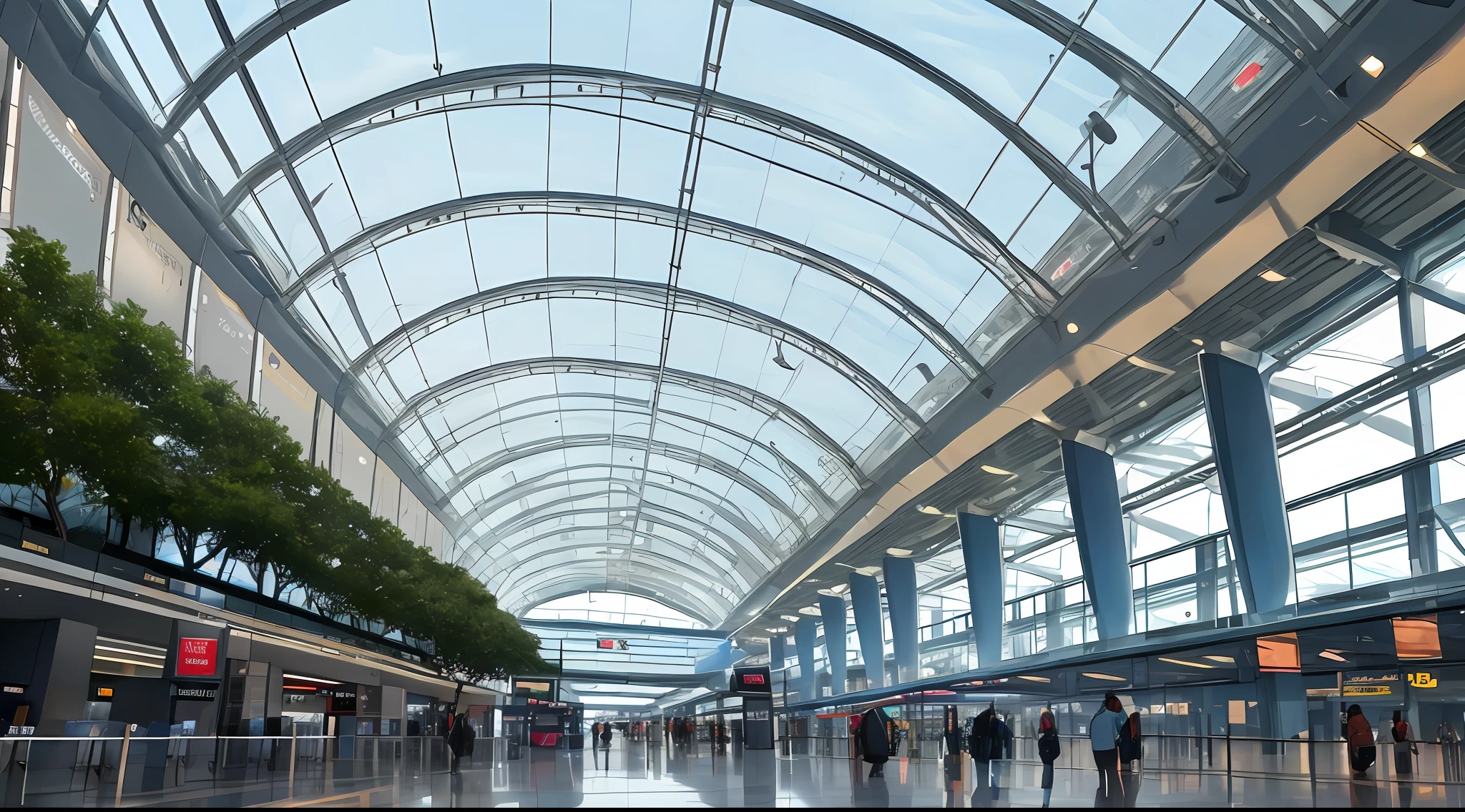 airport, kuala lumpur airport, best quality, UHD, masterpiece, super detail, HD, best quality, high details, high quality, highres