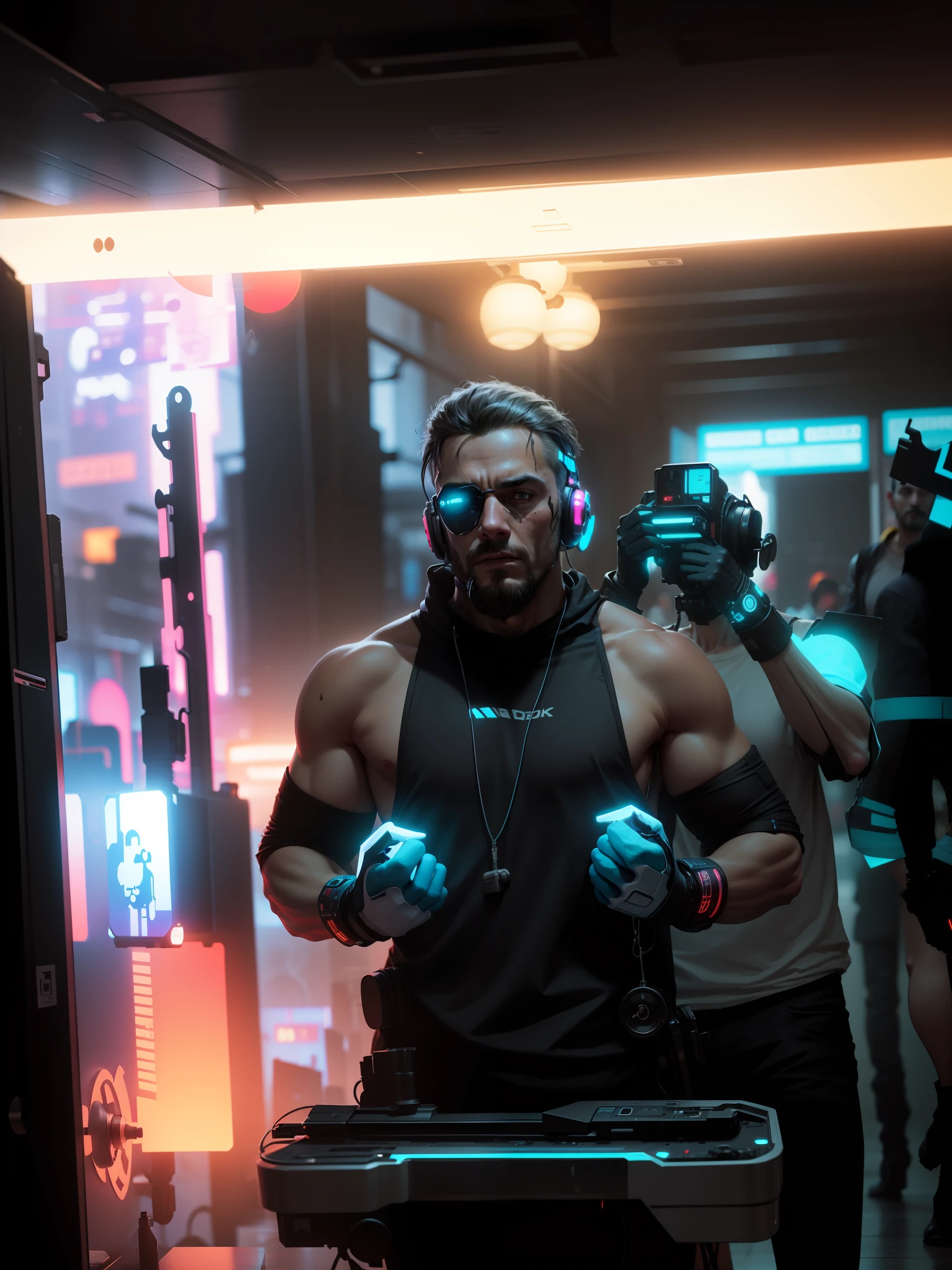 Change background, cyberpunk,ultra realistic,8k
