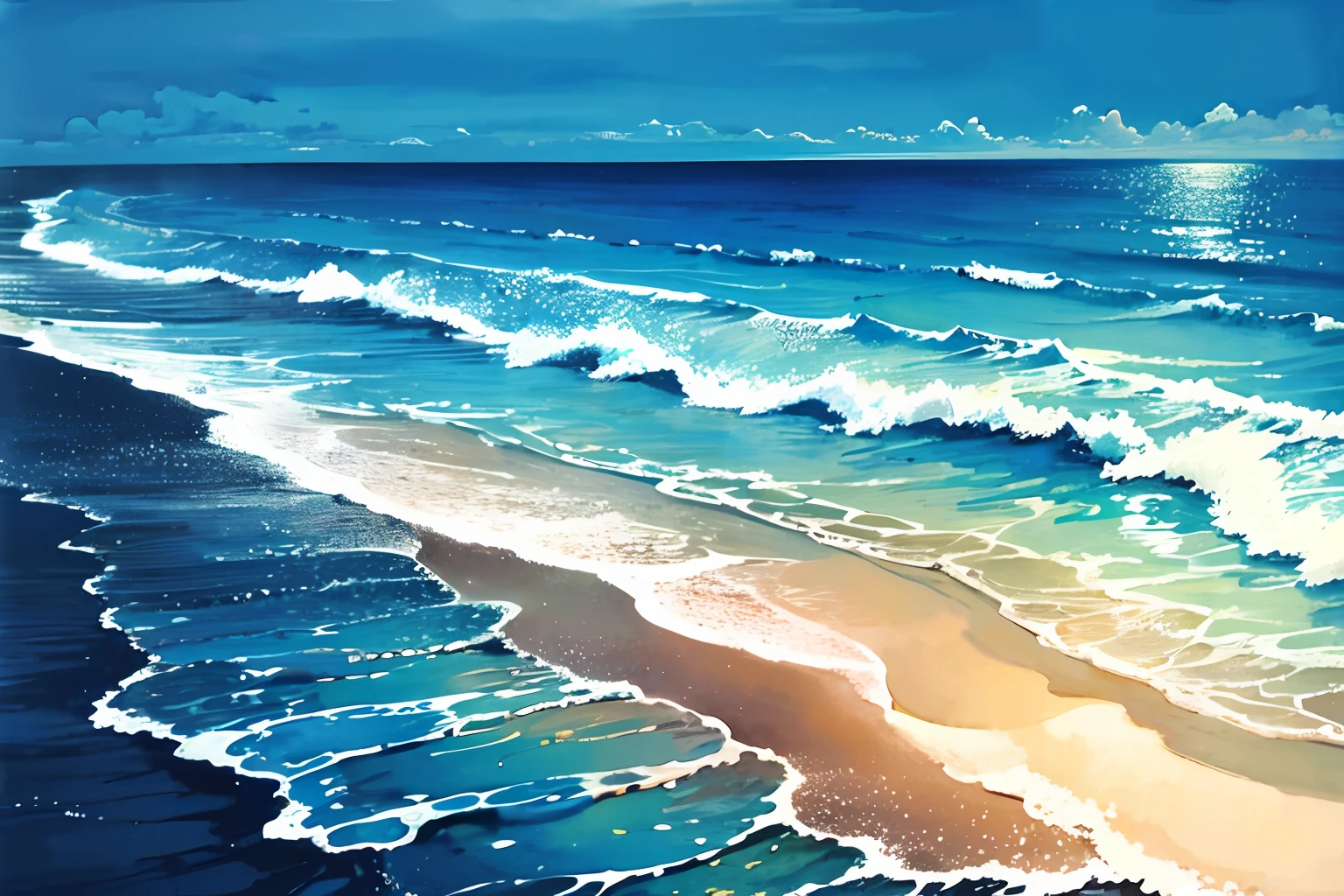 WOW
PROMPT 1: glowwave seascape, beach, watercolor 50 --ar 3:2 --seed 550 --auto --s 2