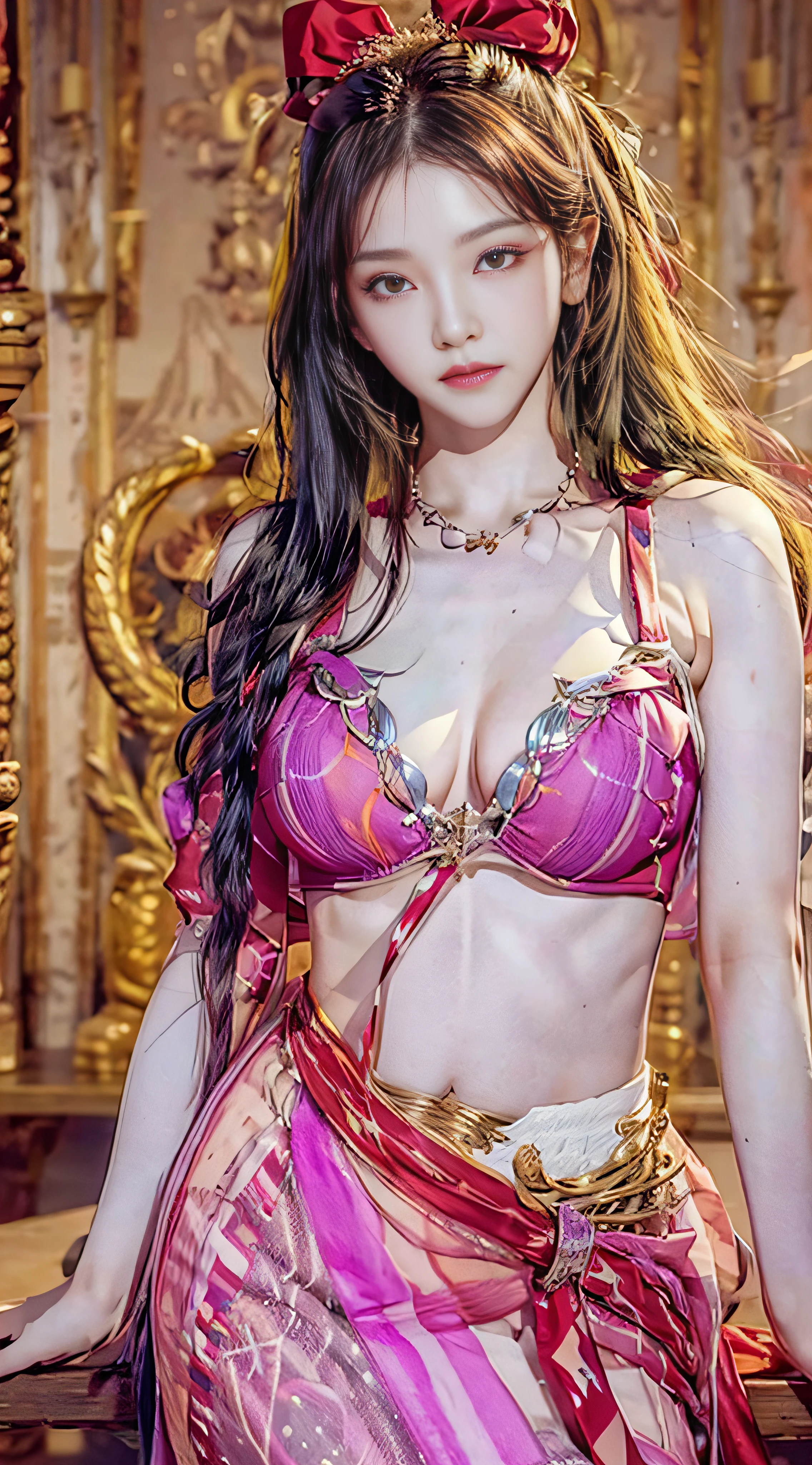 closeup,(fidelity:1.4),(big chest:1.2)ultra-high res,Cleavage,Outstanding details,navel,the highest picture quality,