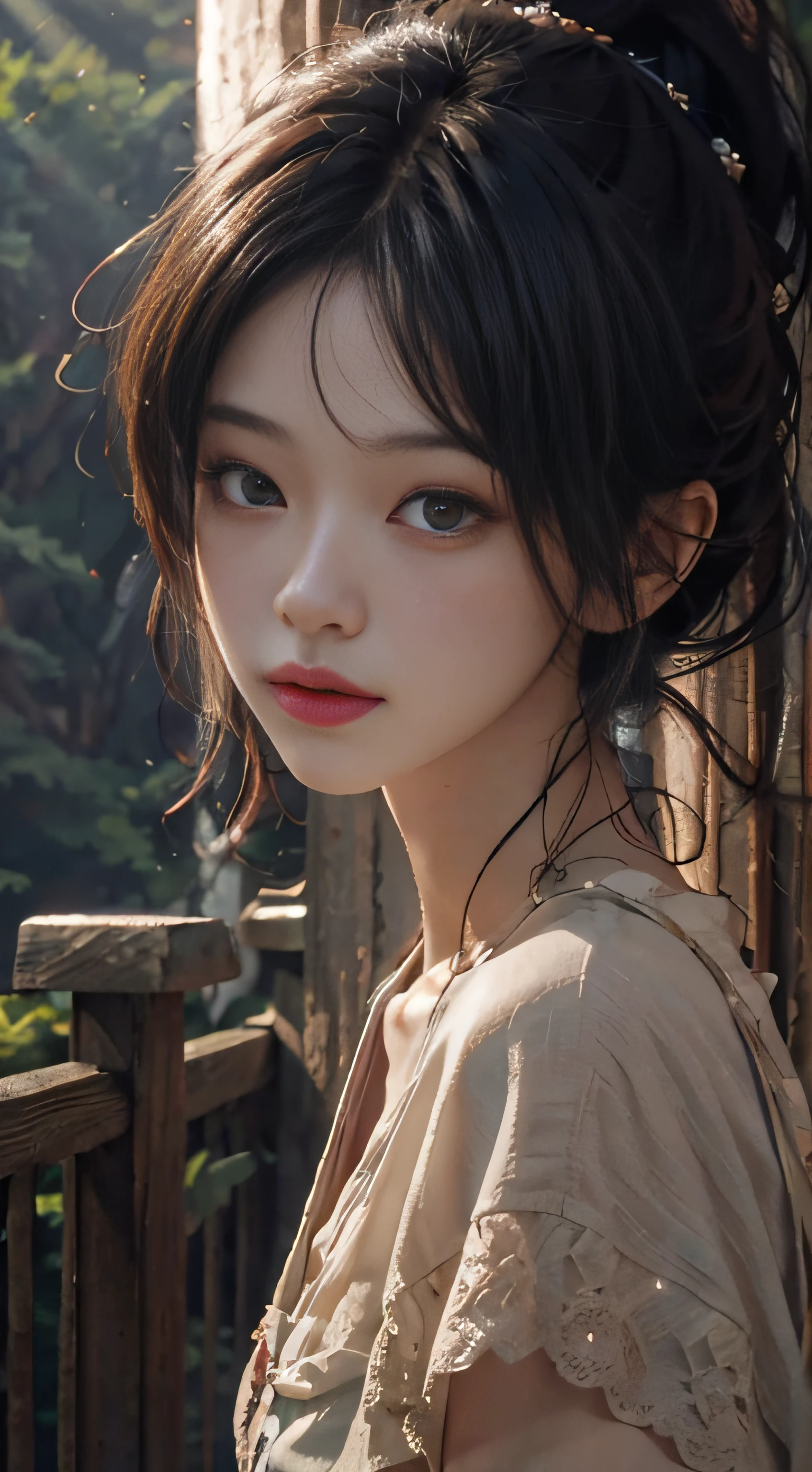 forests，hillside，Quiet，rustic，high-definition detail、ultra-details、cinematic lig、superrealistic、Soft light、Deep field focus bokeh、
