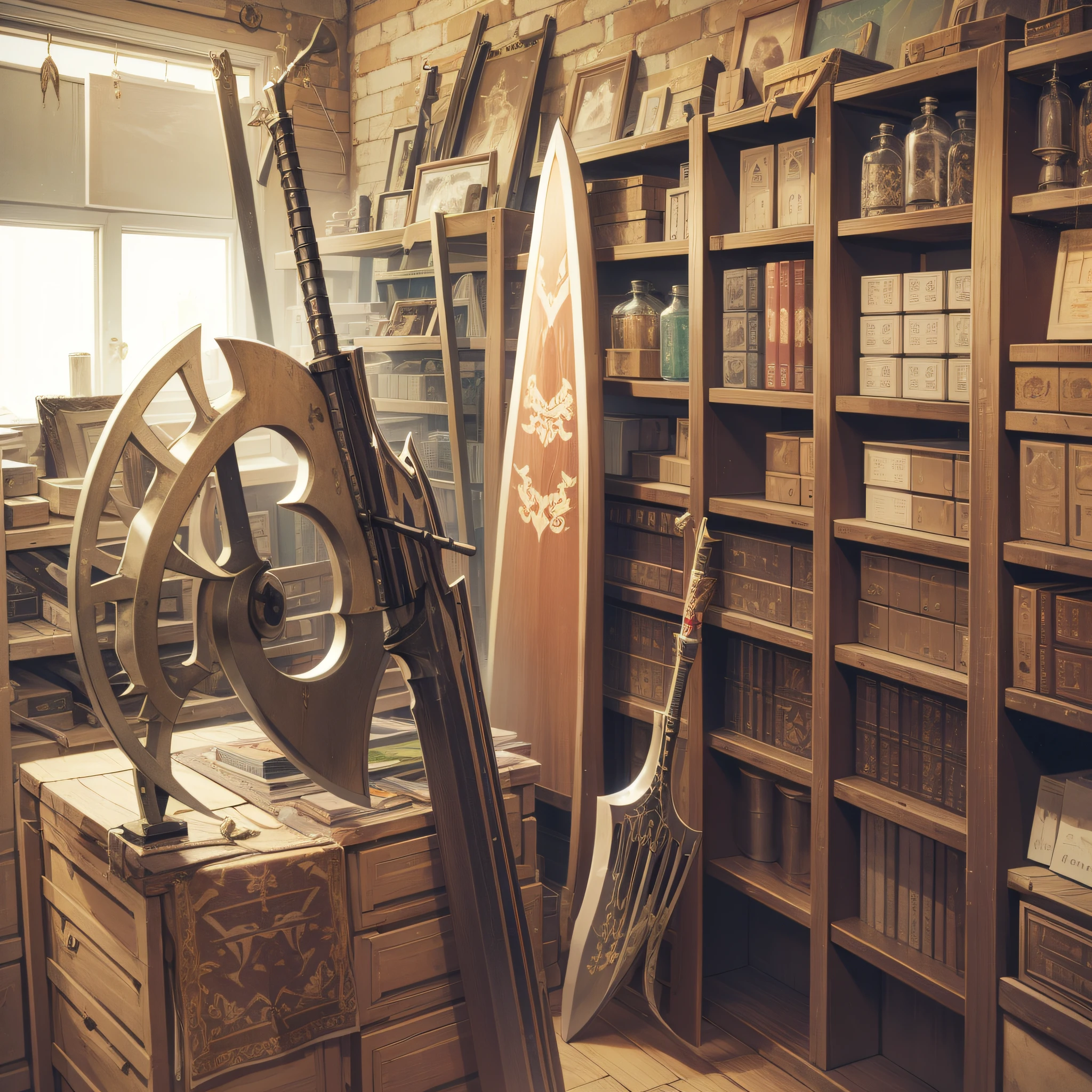 Miscellaneous weapons shop、The battle axe is hoisted