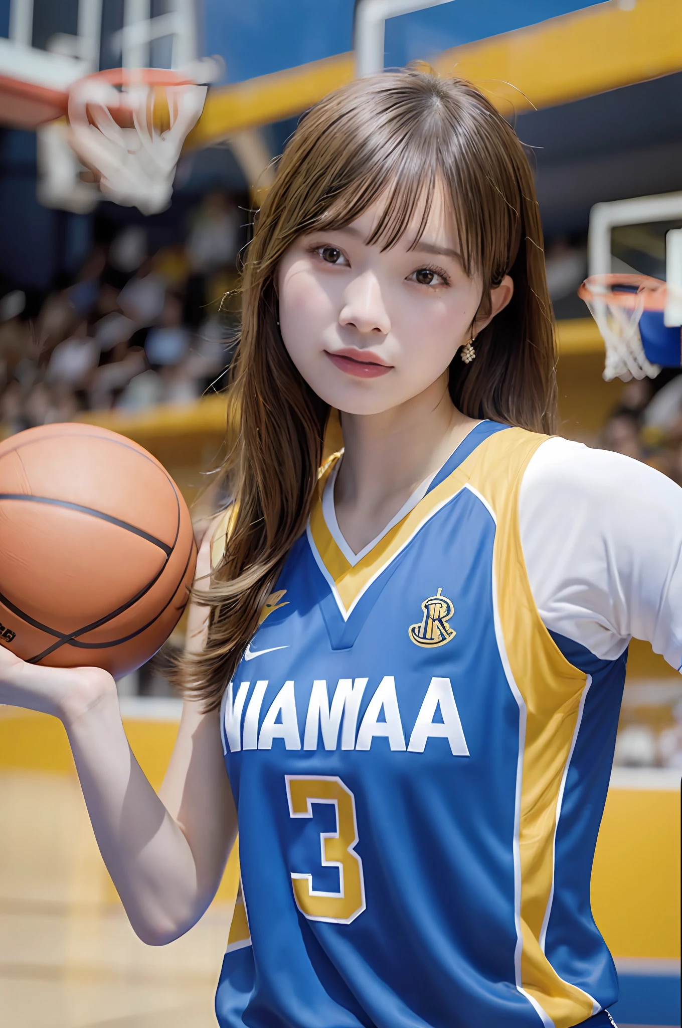 À la Fed woman in basketball jersey, shot with Nikon Z9, shot with Canon EOS R 6, Jaeyeon Nam, shot with Canon EOS R 5, shot with Canon EOS R5, shot with Sony A 7 III, wearing volleyball jersey, wearing NBA jersey, wearing 8K alto germ bokeh