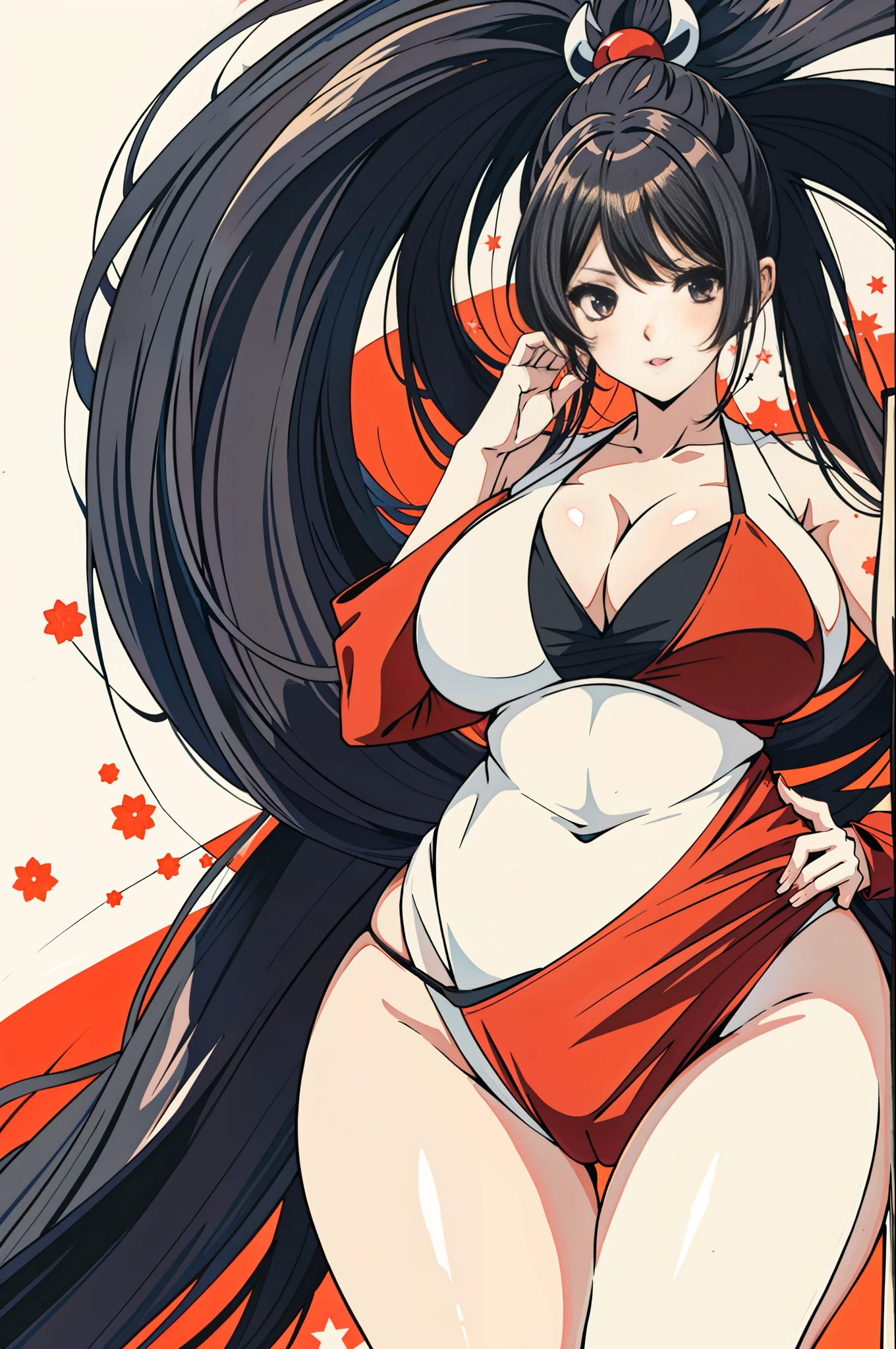 foto retrato de cuerpo entero, Hermosa Chica BBW Anime, muy gorda en bikini, senos grandes, cintura muy ancha, piernas gordas, rostro hermoso, vista de perfil muy muy gorda, fondo blanco. BBW anime, pechos grandes!, OPPAI, seductora chica de anime, Pechos Cubiertos y SFW, con senos grandes, shalltear bloodfallen, SFW pechos enormes.