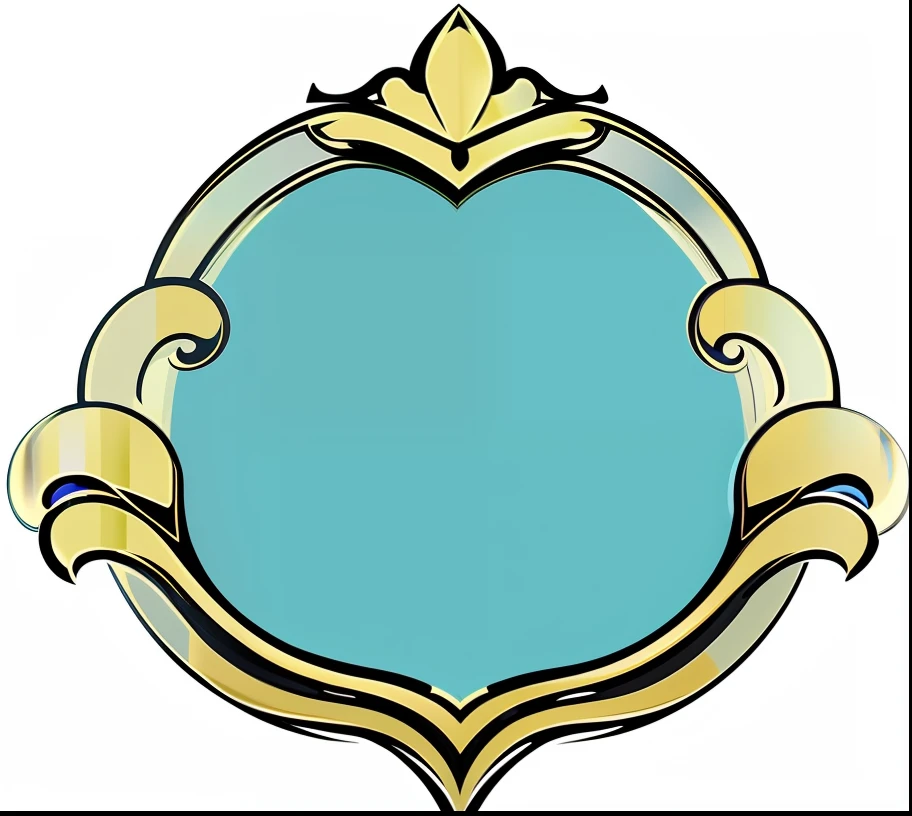 a picture of a blue oval frame with a crown on top, cartouche, art nouveau frame, ornate frame, stylized border, intricate art nouveau frame, art nuevo, opulent border + concept arts, art nouveau frame, gorgeou, decorative art nouveau border, intricate art nouveau frame, art nouveau style, scrollwork, epic art nouveau framing, shield design