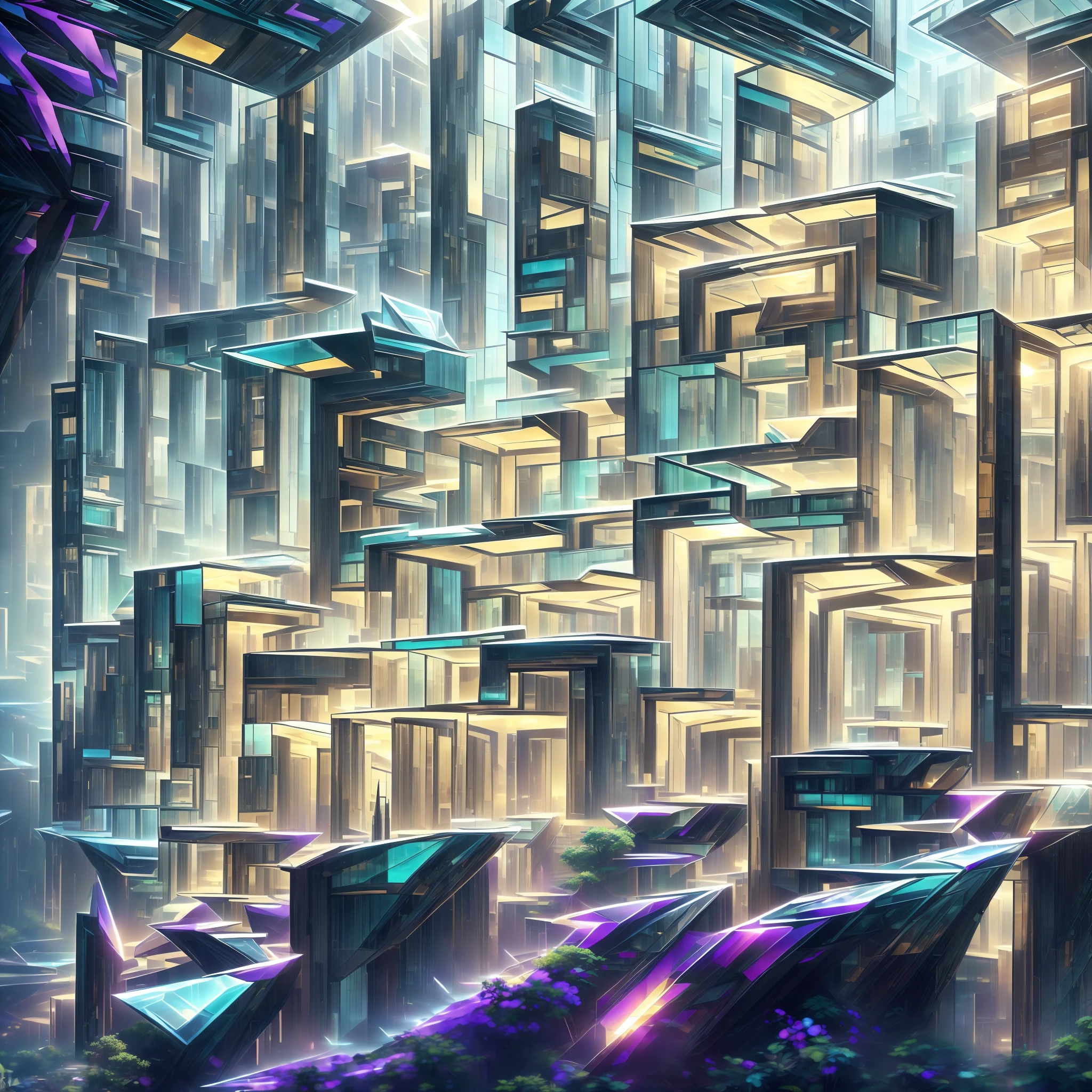 :an awesome sunny cheerful day environment concept art of Futuristic design of cave architecture interiors concept art on grand Canyon caves nature architecture, proportional,detailed, cave architecture nature meets futuristic architecture on a rainforest jungle cliff with huge waterfalls,Crepuscular rays, nature meets modern architecture in the style of Aries Moross, Rem Koolhaas,Daniel Libeskind, Jean Nouvel, Paolo Soleri,Toyo Ito and Philip Johnson with Dry brush drawing style ,Chiaroscuro village,cliff side residential area, mixed development,nature architecture,bright colors,high rise made up staircases, balconies, full of glass facades,carved from rocks, masterpiece, proportional, detailed, trending on artstation, beautiful lighting, realistic, intricate