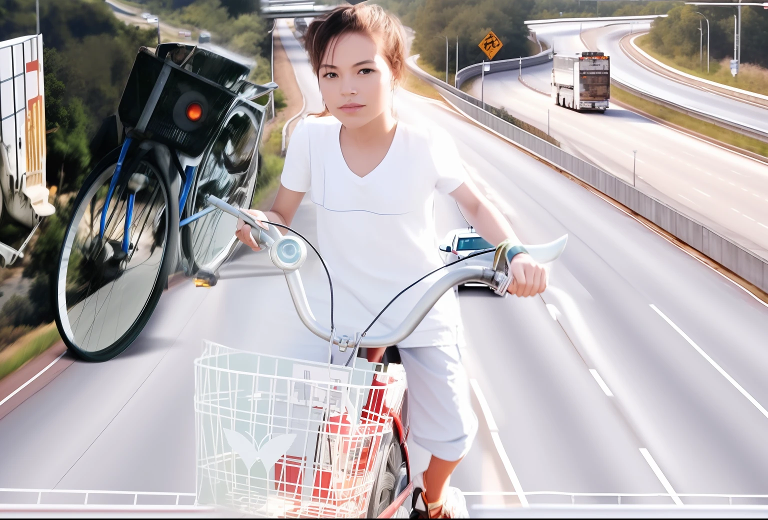 Background change photo to highway.