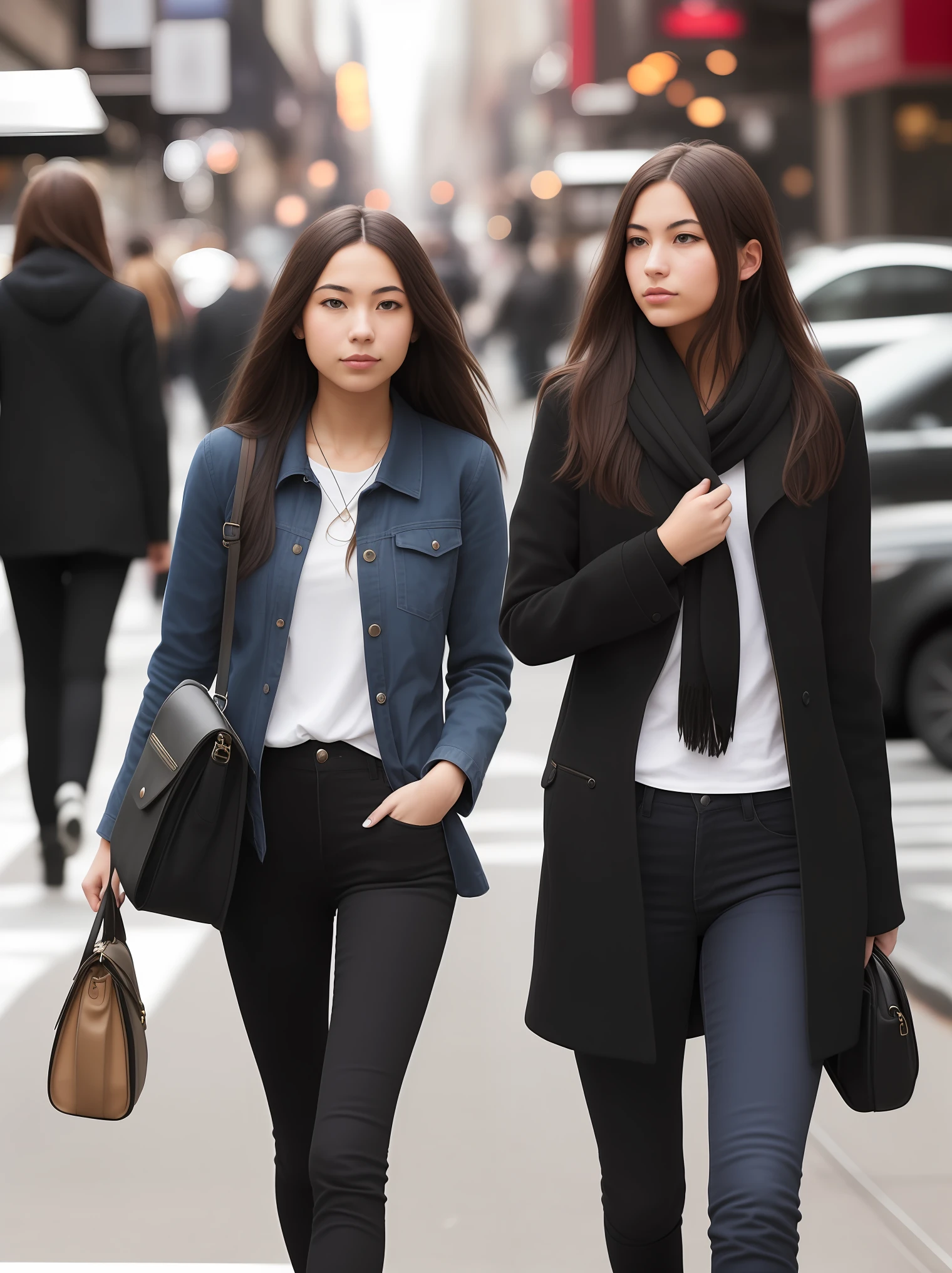 Young woman, New York street