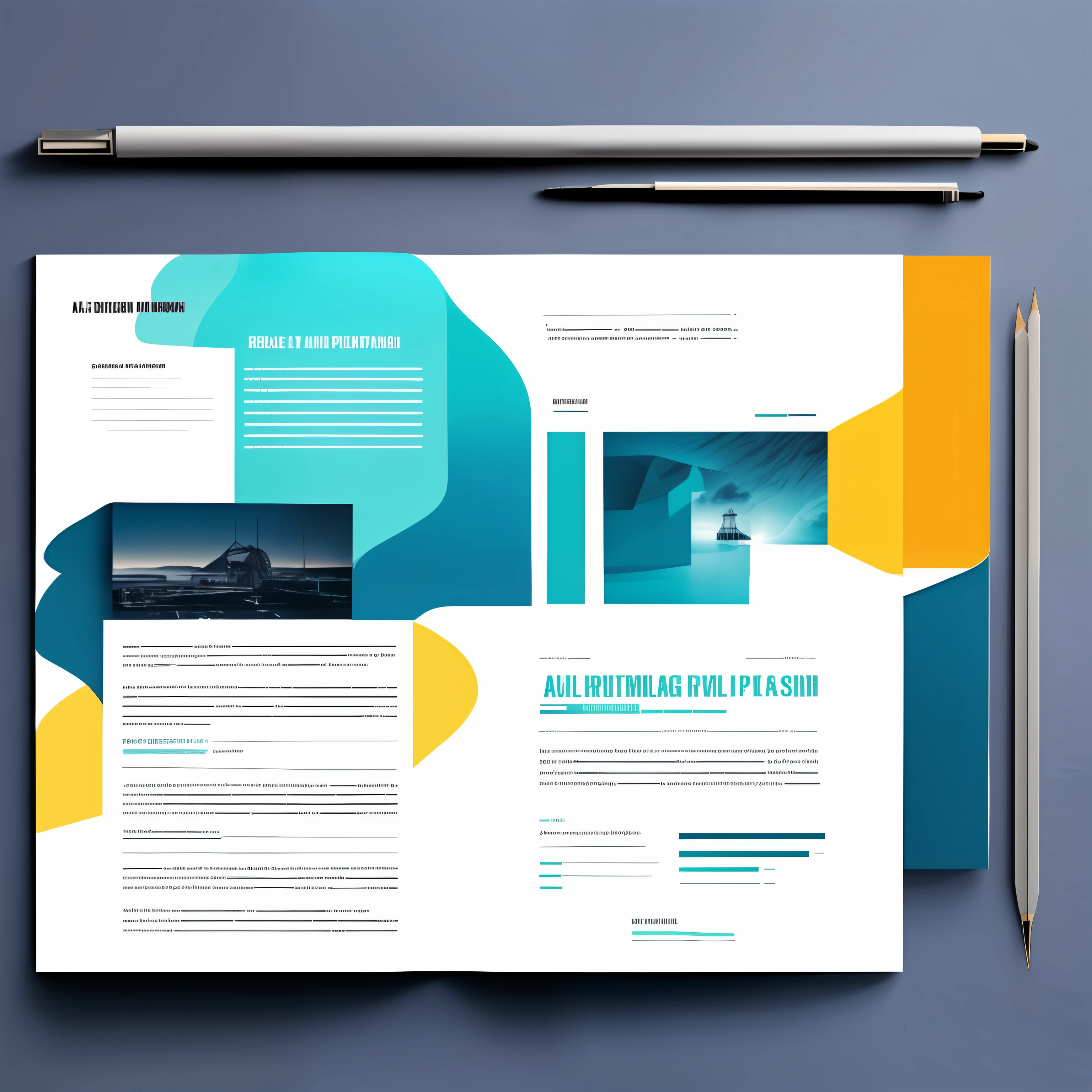 Design several single-page templates, with blue and white as the base tone, minimalist style --auto