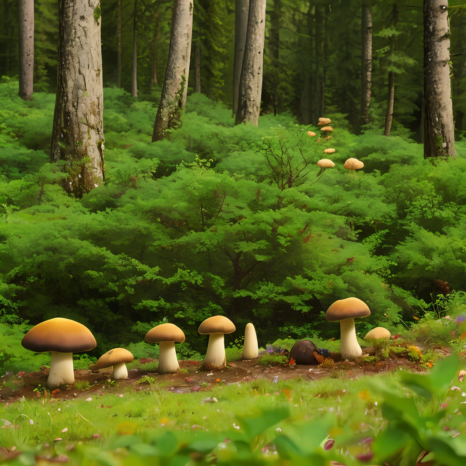 king bolete muschrooms coniferous forest --auto