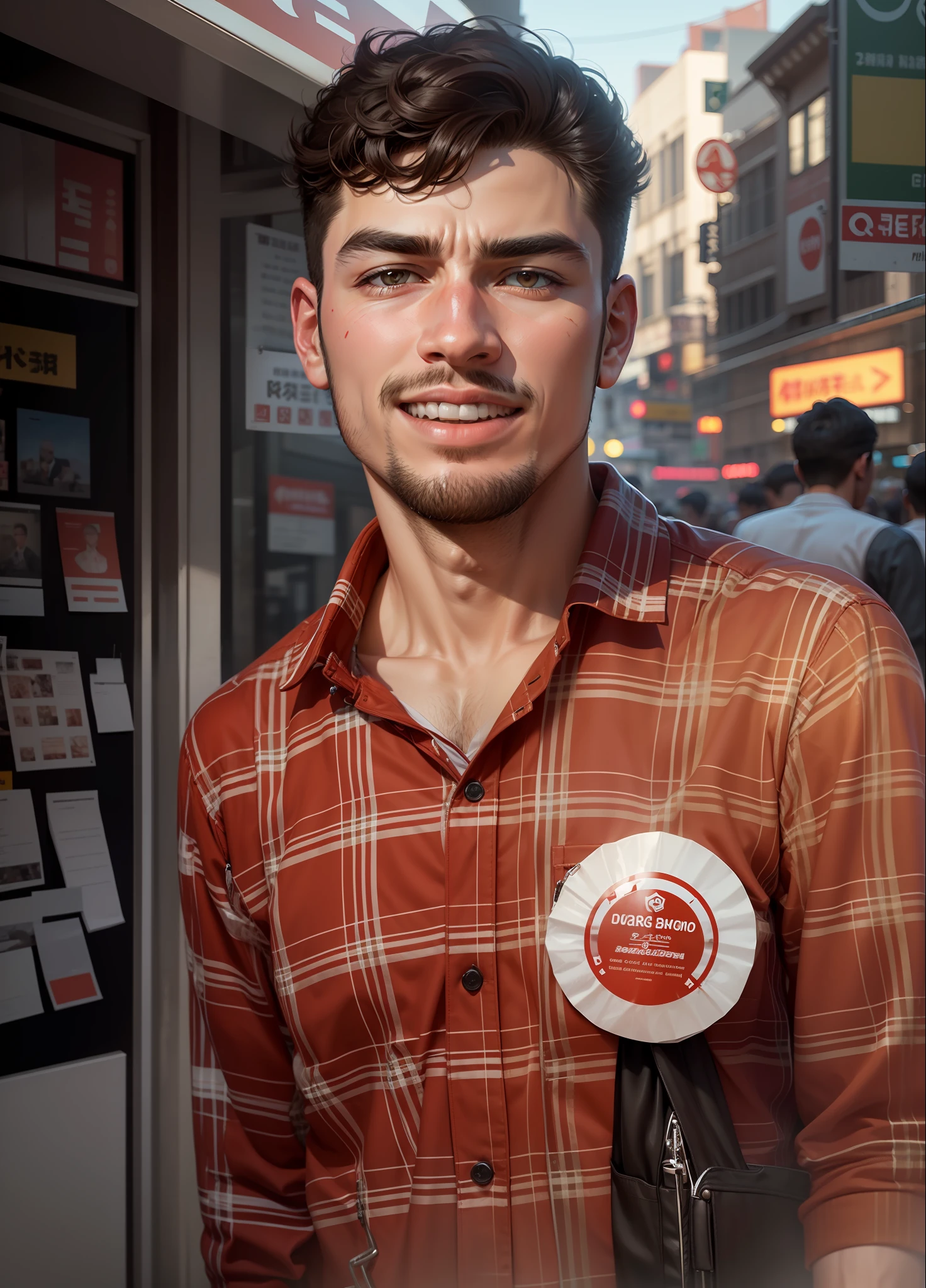 Handsome boy, change baground, realistic